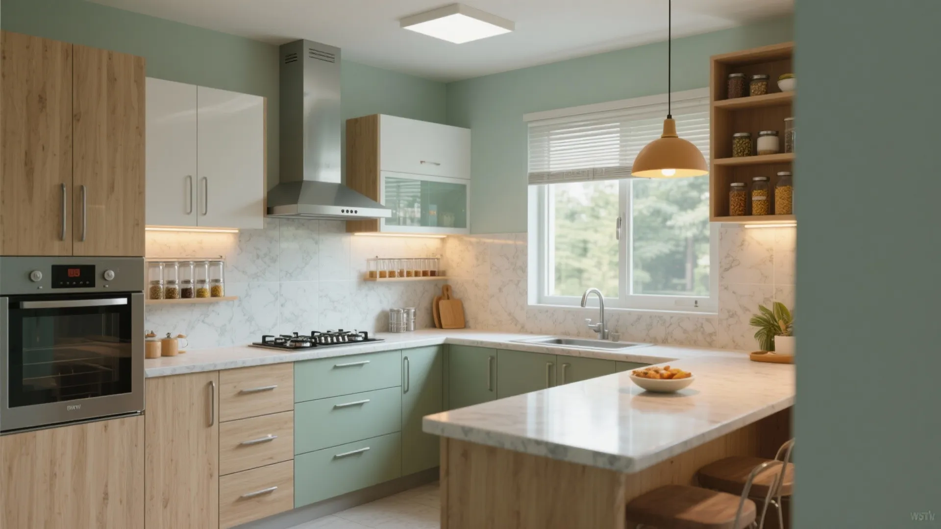 Kitchen that breathes: L-shaped or parallel with targeted storage