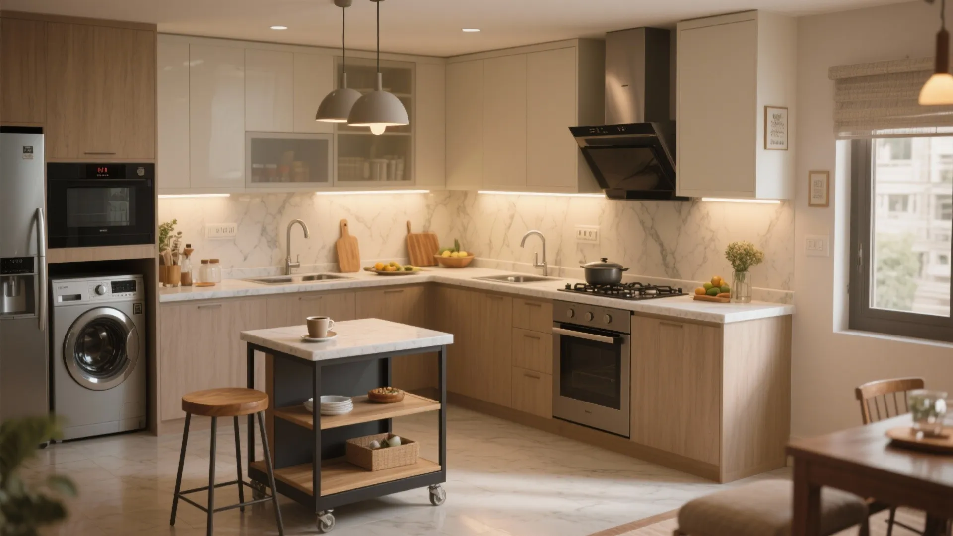 Kitchen zoning that cooks and hosts with ease