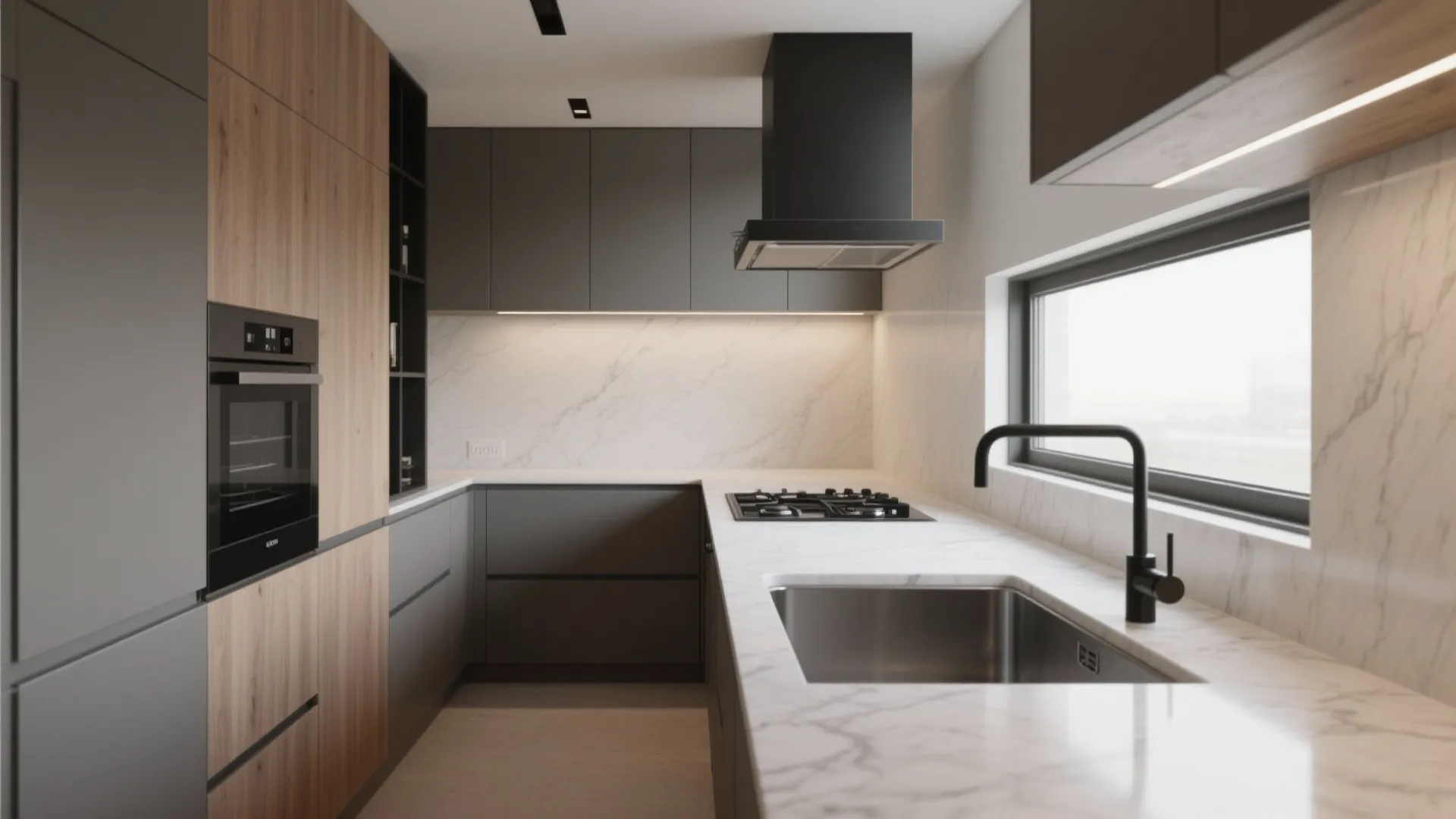 Minimalist, Work-Savvy Kitchen Planning