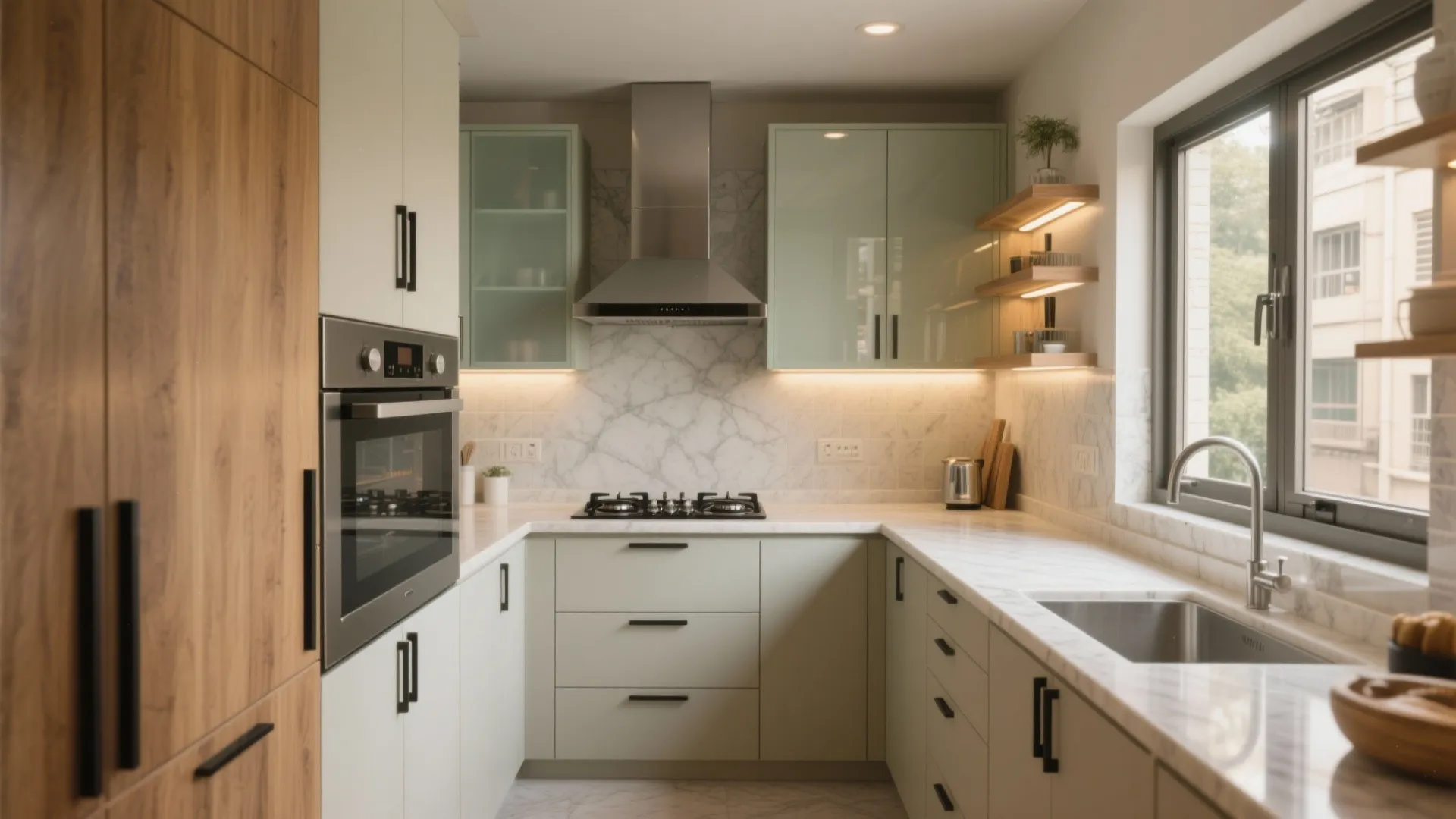 Streamlined L- or Parallel Kitchen Planning