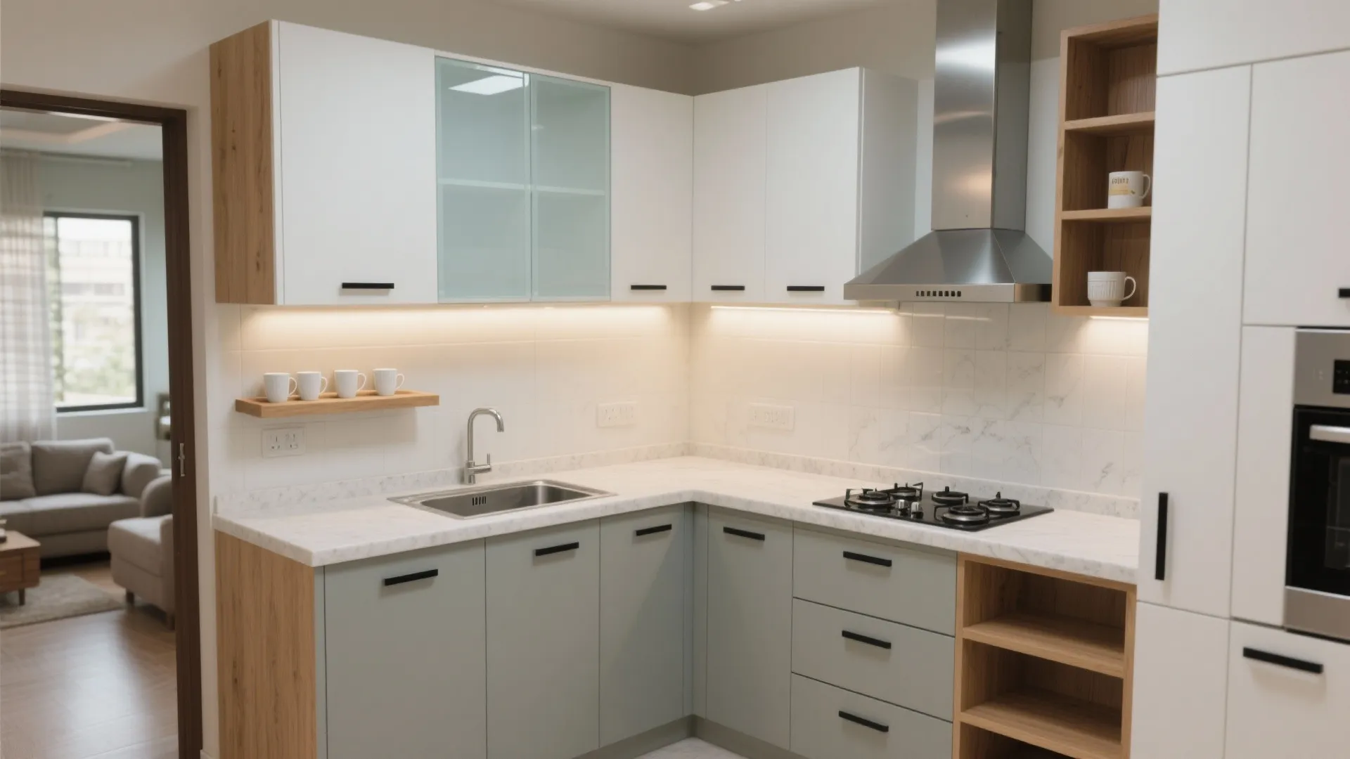 A Bright, L‑Shaped Micro‑Kitchen