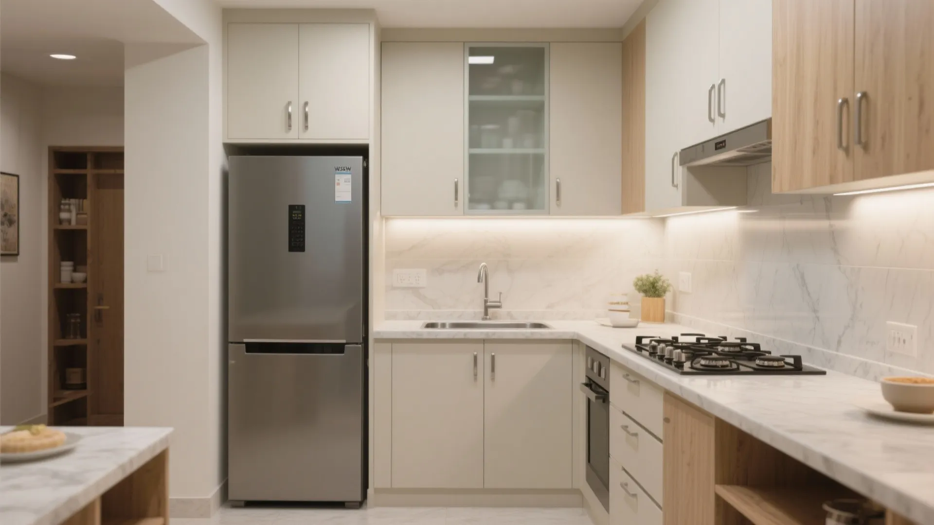 2) The L-Shaped Kitchen That Doubles Storage
