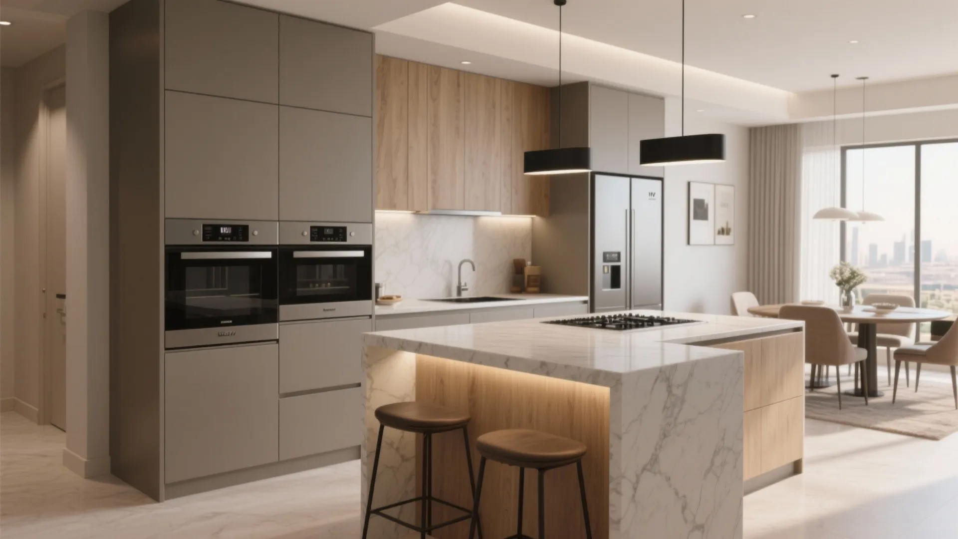 L-Shaped Kitchen With a Breakfast Peninsula