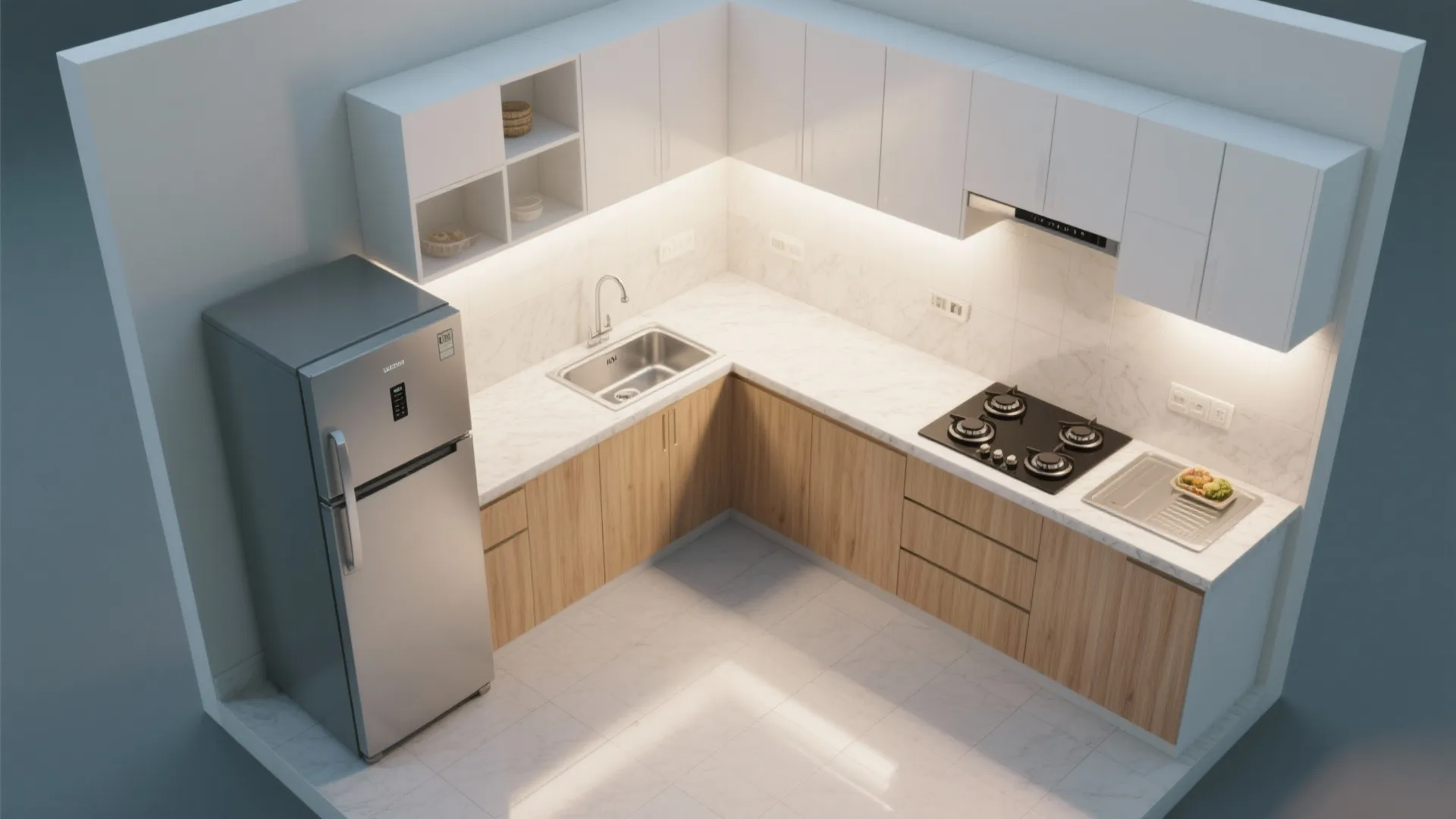 An L-shaped Kitchen That Works Hard