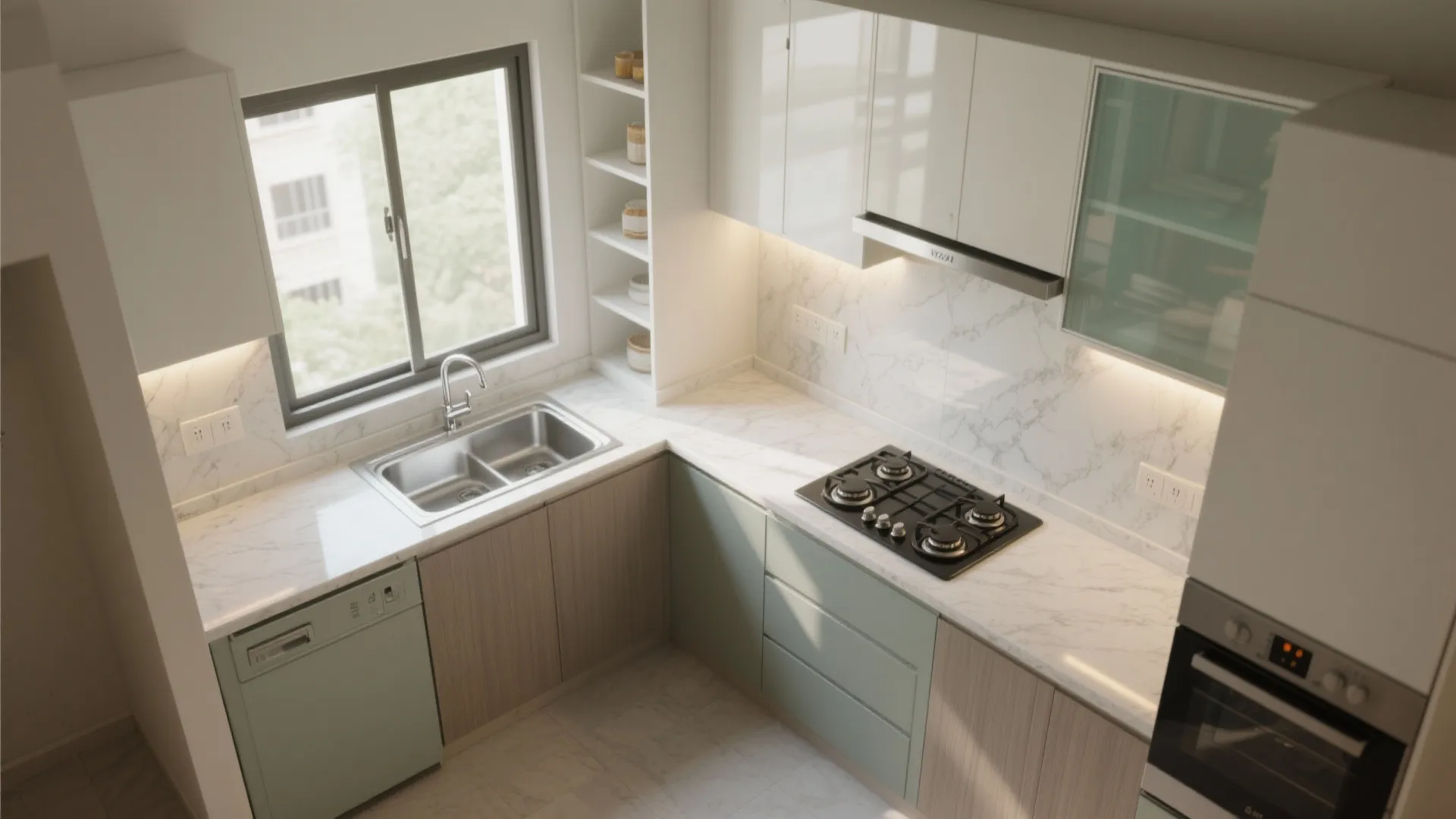 L-Shaped Kitchen Efficiency for Small Homes