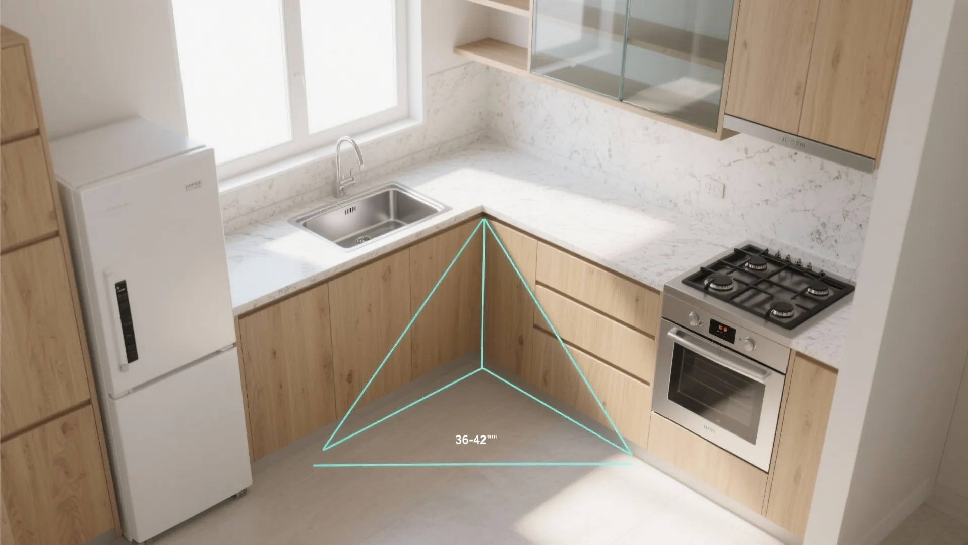 Smart L‑Shaped Kitchen That Breathes