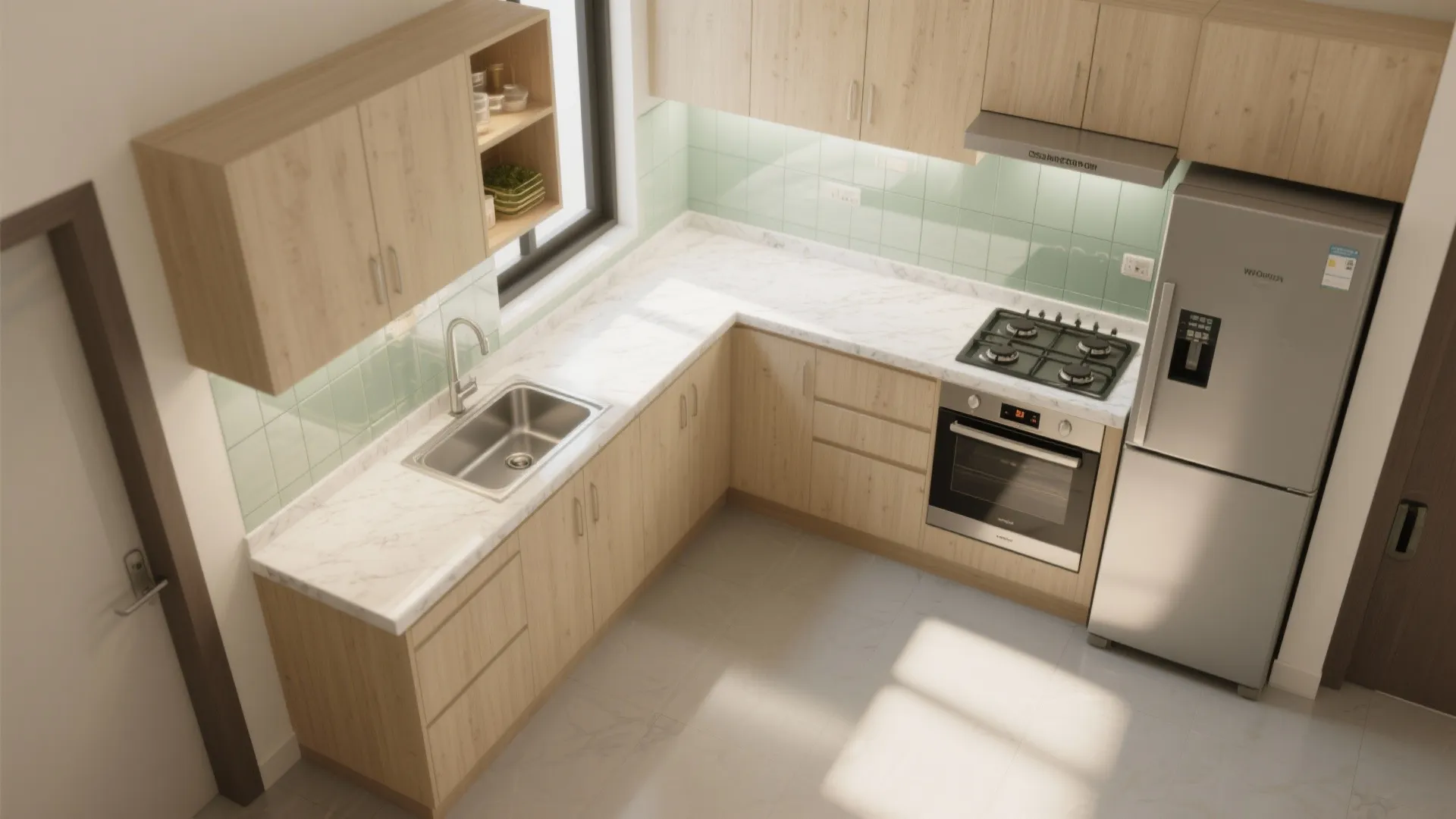 An L-shaped Modular Kitchen That Breathes