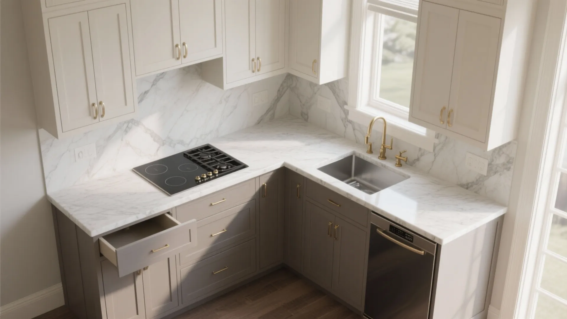 3) Kitchen: Shaker Profiles, Stone, and Smart Layout