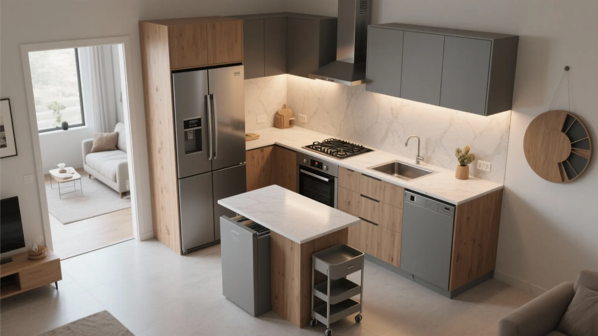 An L-shaped kitchen that actually cooks