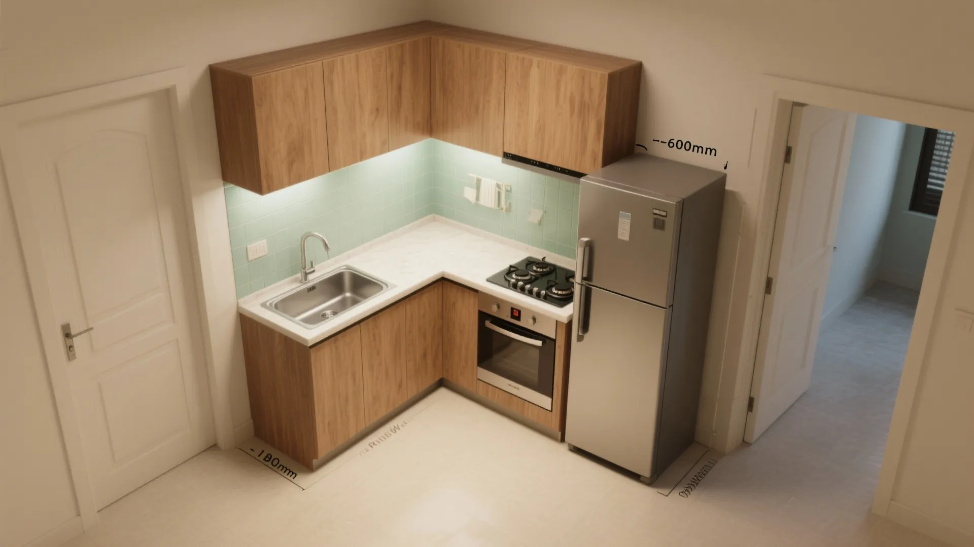 1) L-shaped kitchen that keeps life flowing