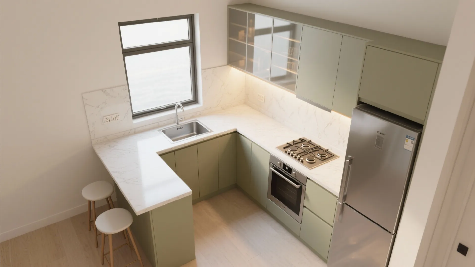 L-shaped kitchen that works with Dehradun’s rhythm