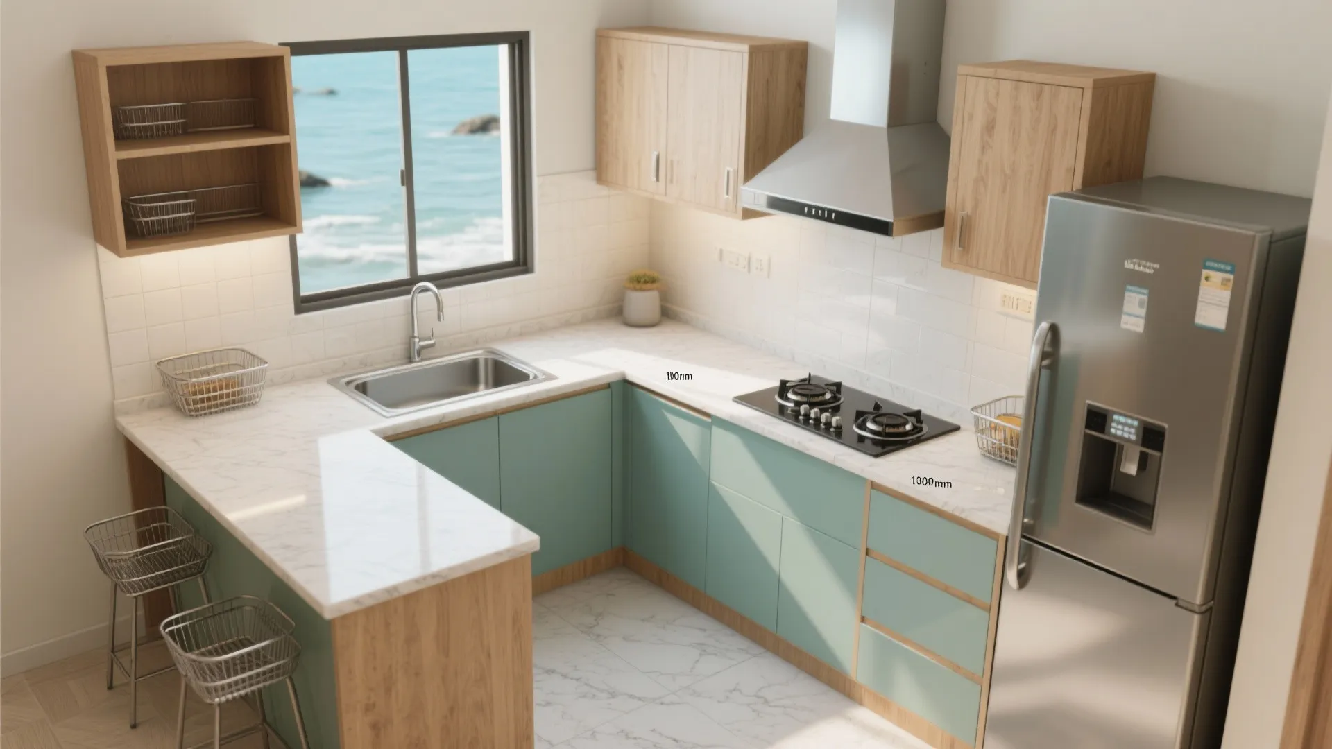 Moisture-smart modular kitchen for coastal living