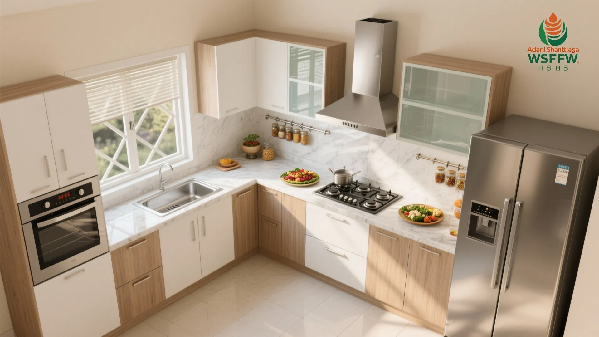 Modular kitchen tailored for Gujarati cooking