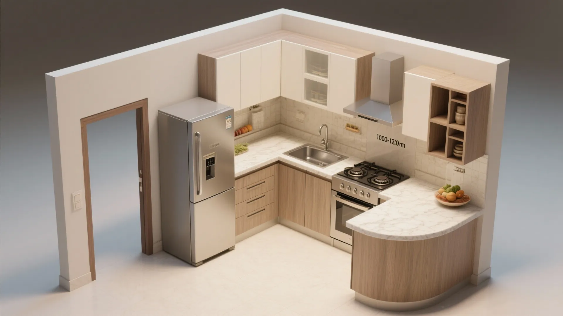 L-Shaped Kitchen That Works Hard