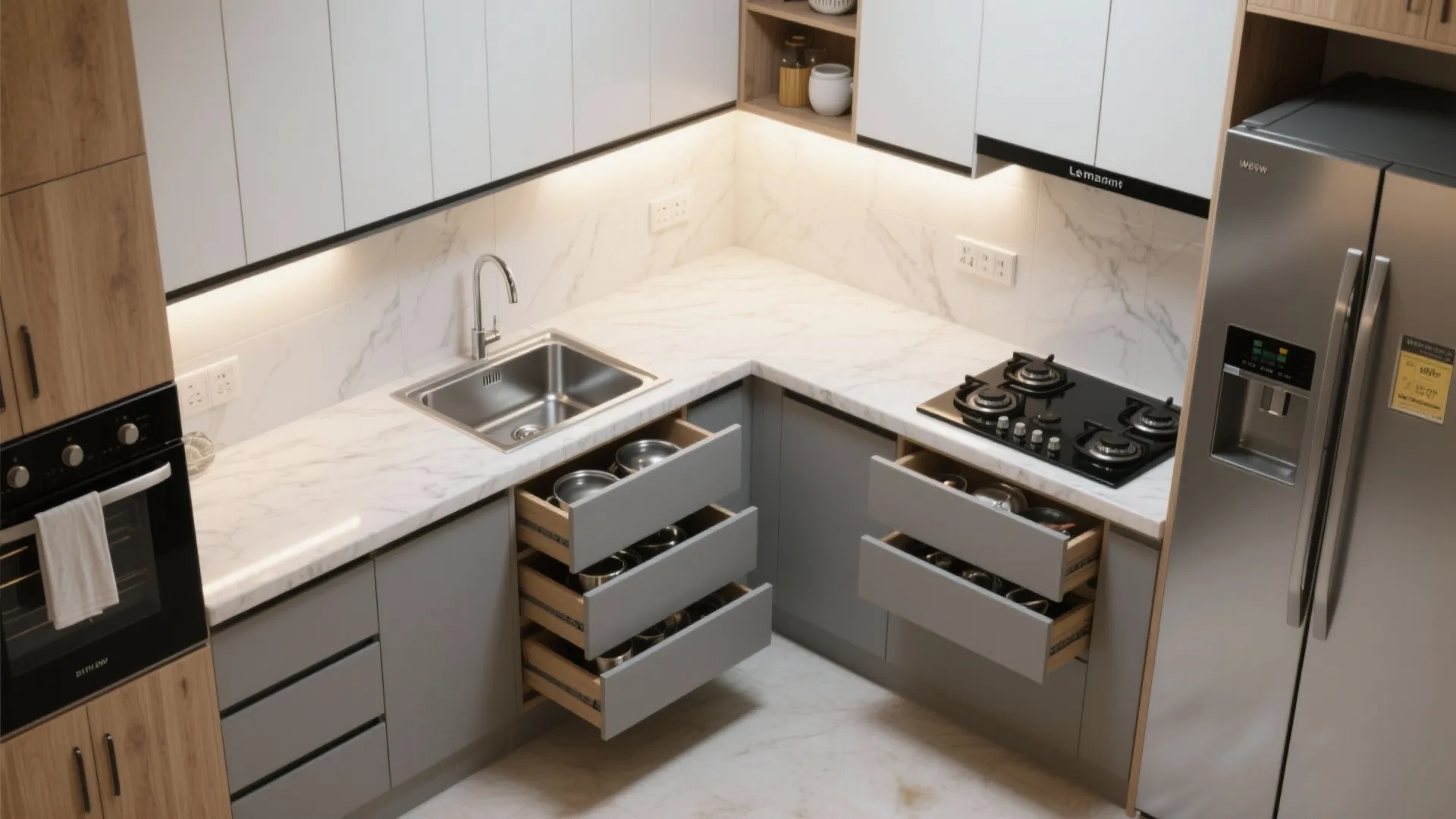 The L-Shaped Kitchen That Actually Works In 2 BHKs