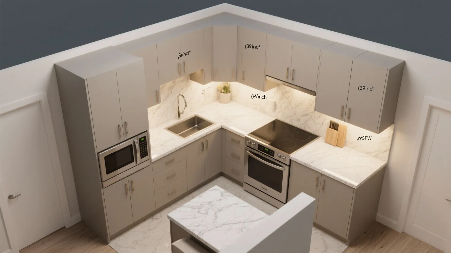 L-Shaped Kitchen That Frees Counter Space