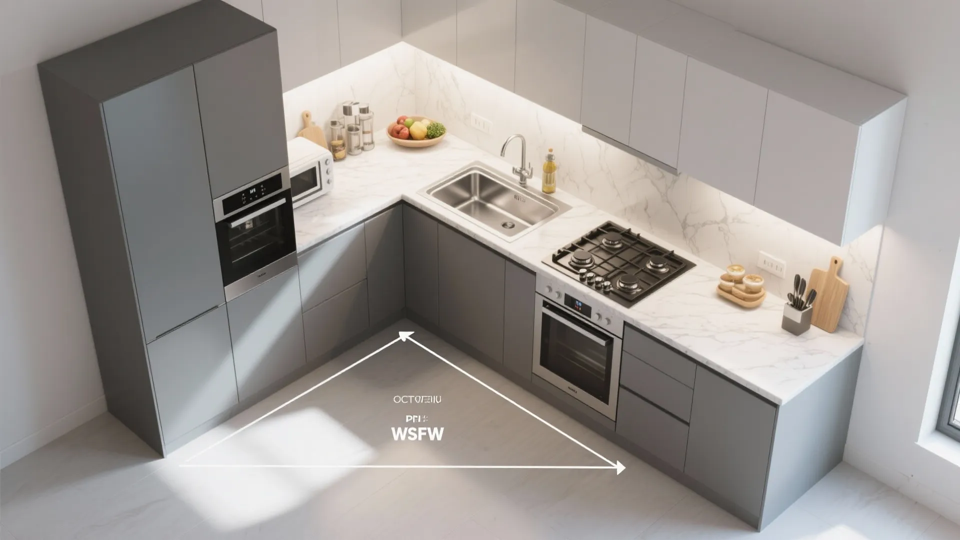 L-shaped kitchen planning that earns every inch