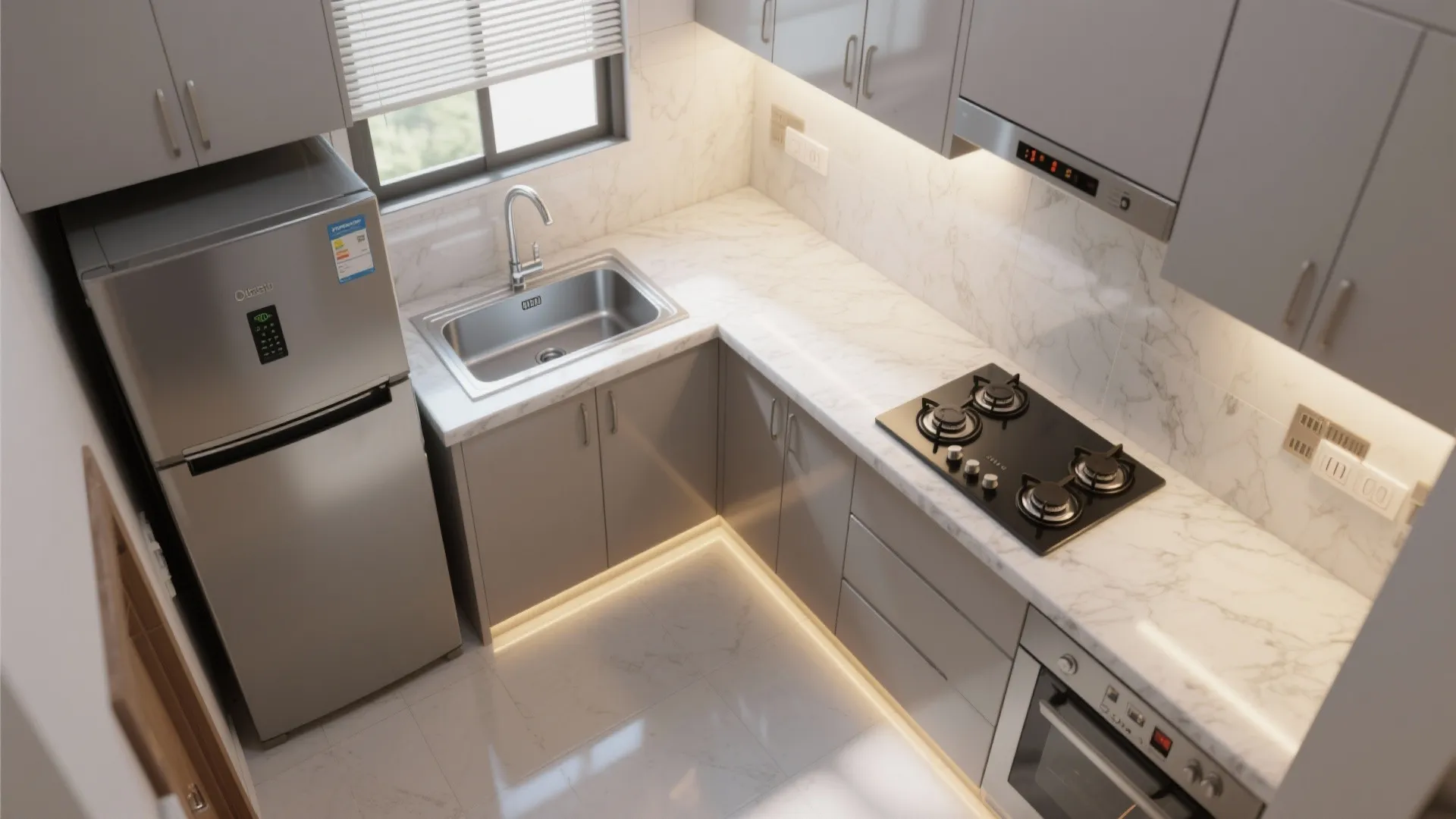 1) The Hardworking L-Shaped Kitchen