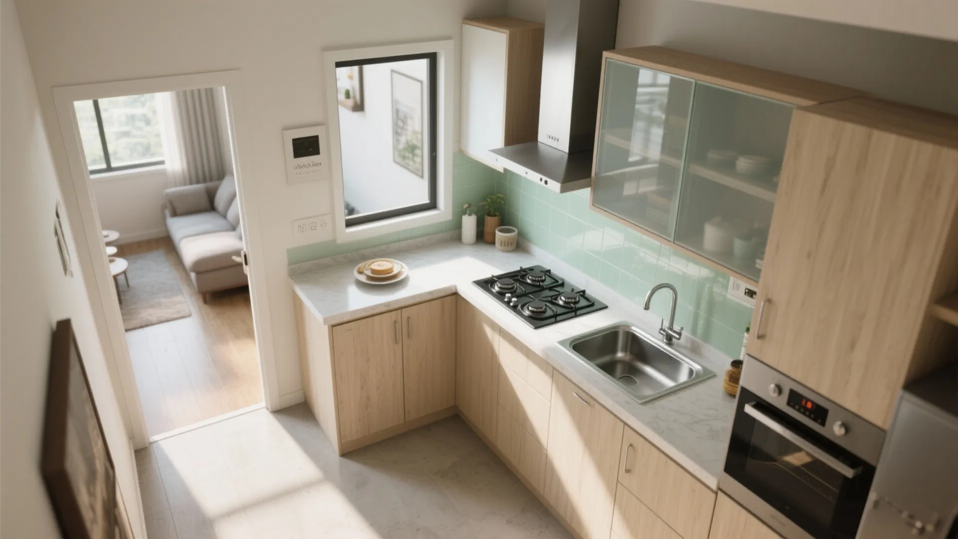 Galley-to-L Hybrid Kitchen Planning