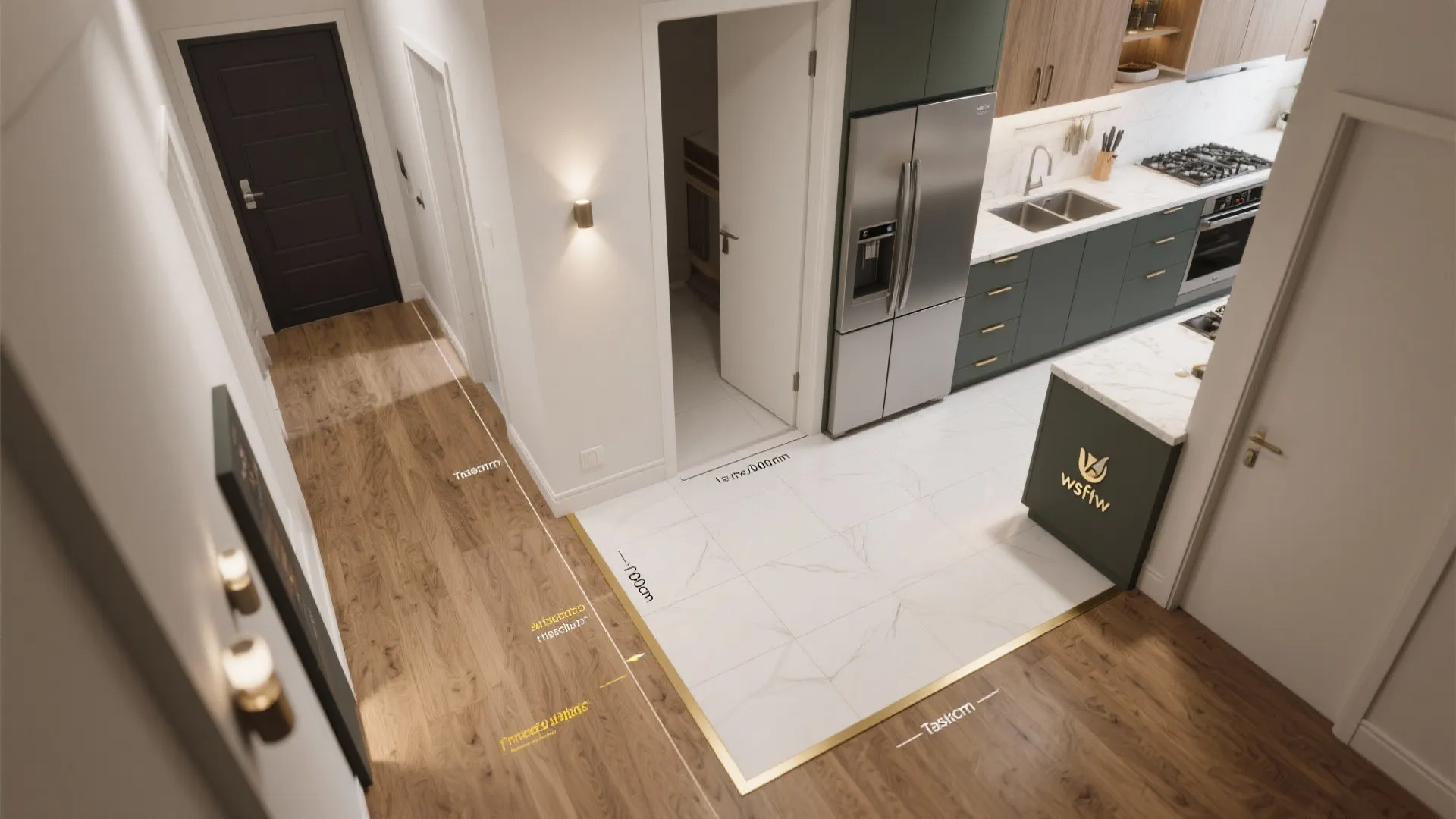 Idea 3: L-Shaped Entry Kitchen for More Counter Space