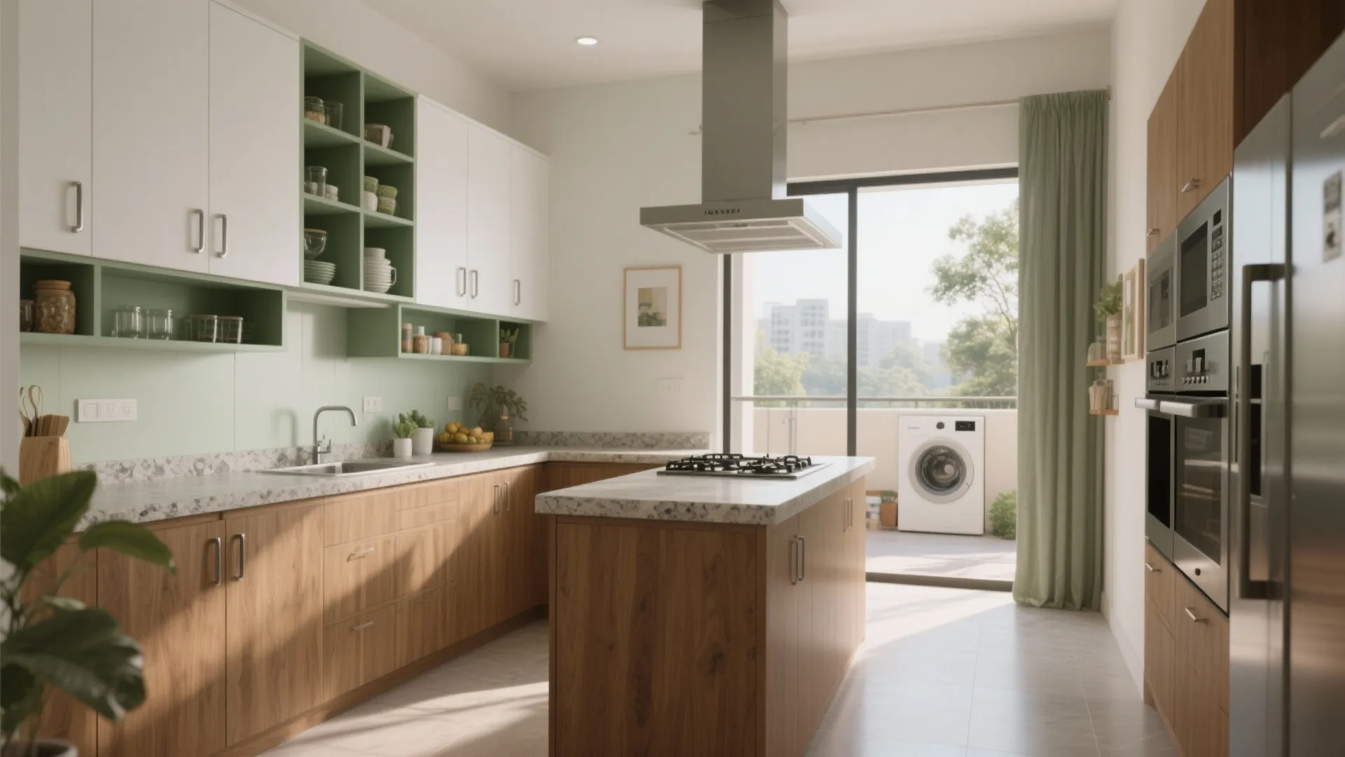 Right-sized kitchen with utility and storage layers