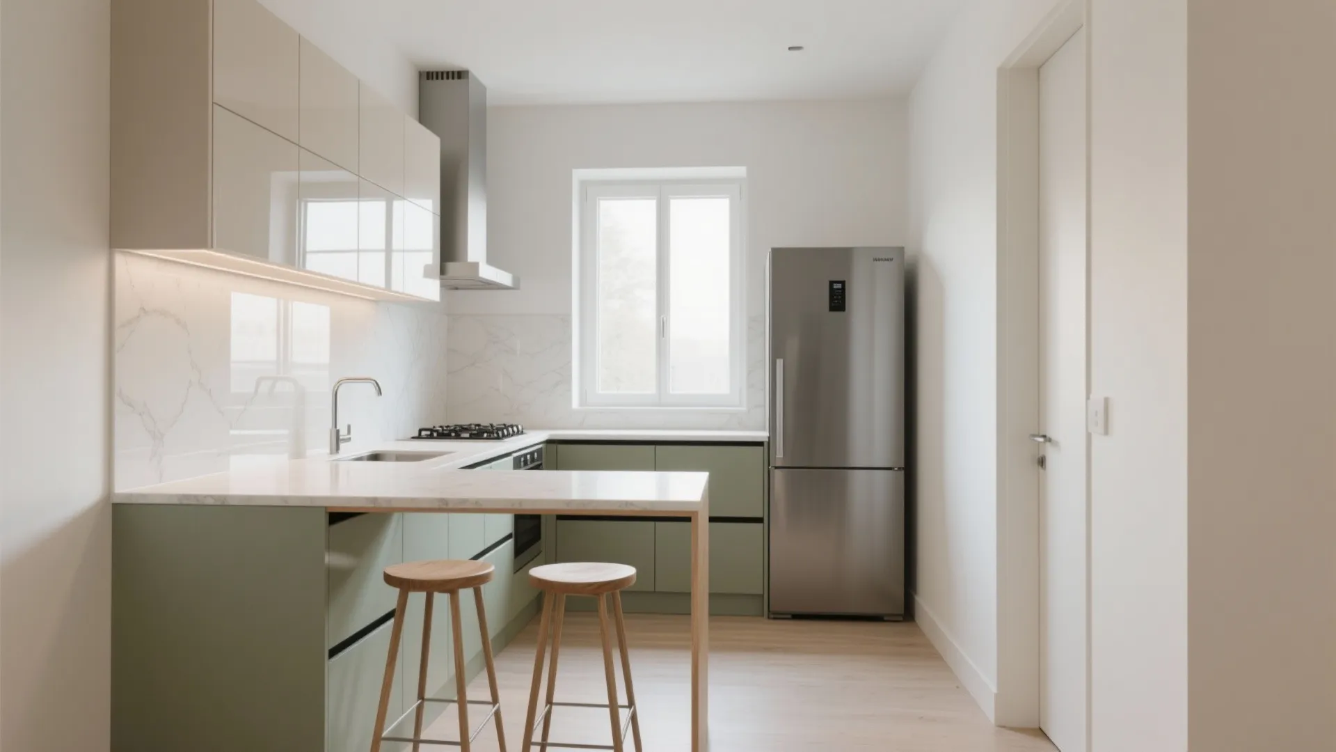 1) L-shaped kitchen that works harder