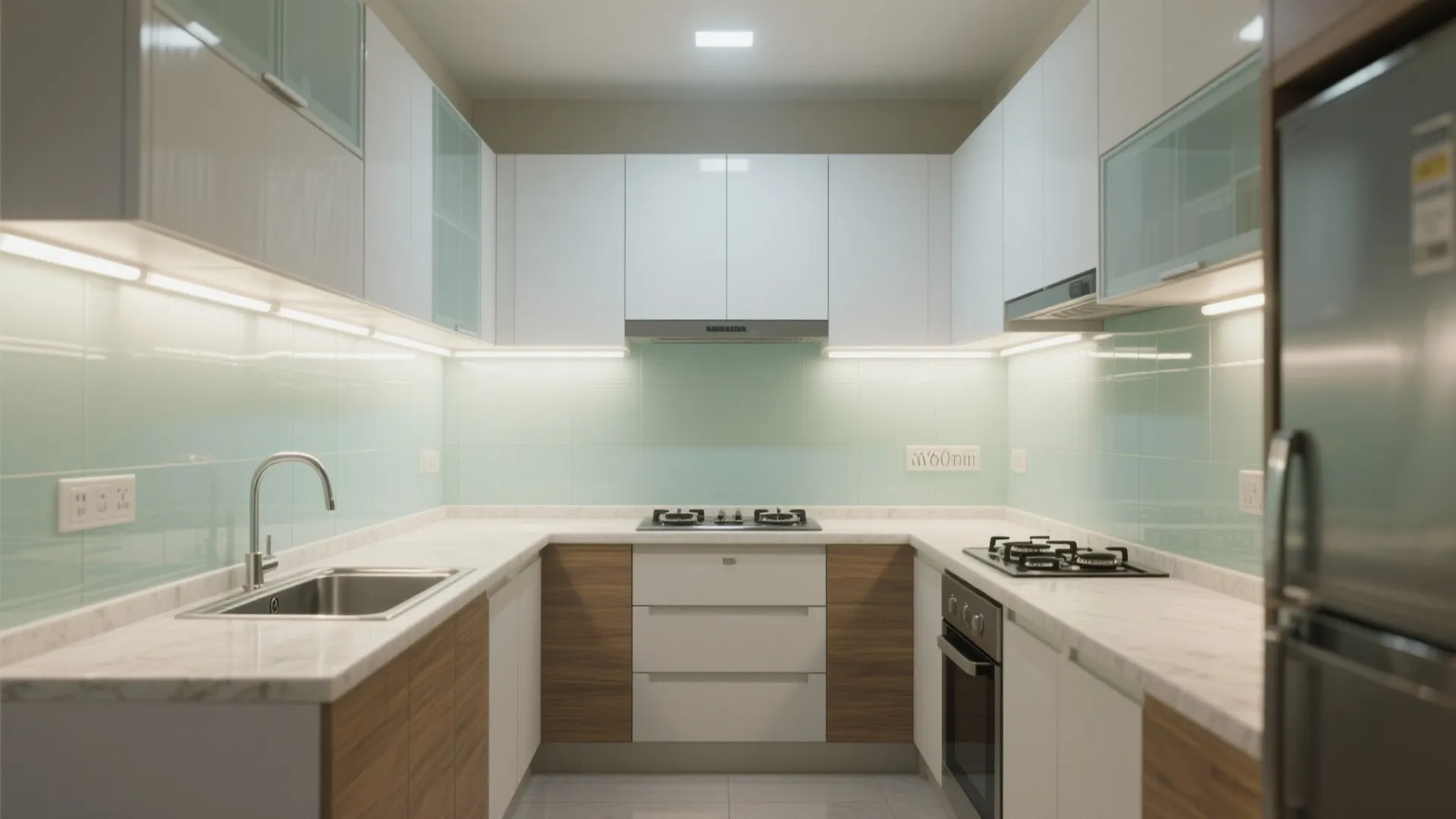 L-shaped Small Kitchen Layout