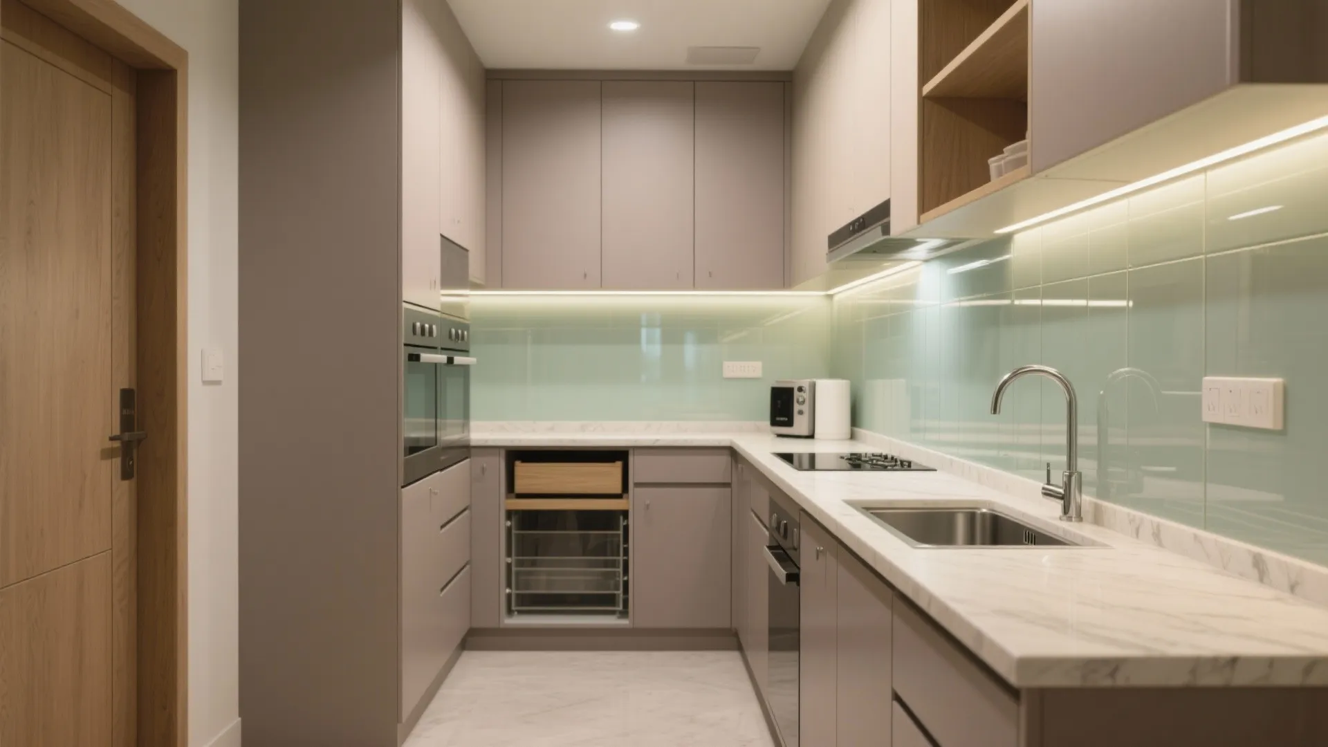 Minimalist Kitchen Storage That Works in a 1 BHK