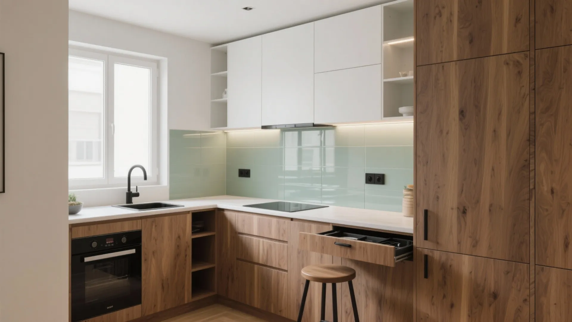 An L-Shaped Small Kitchen That Doesn’t Feel Small