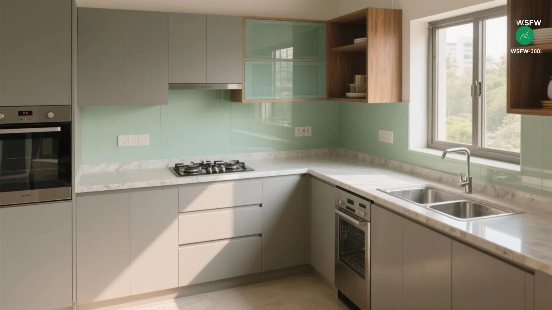 L-shaped Small Kitchen Layout