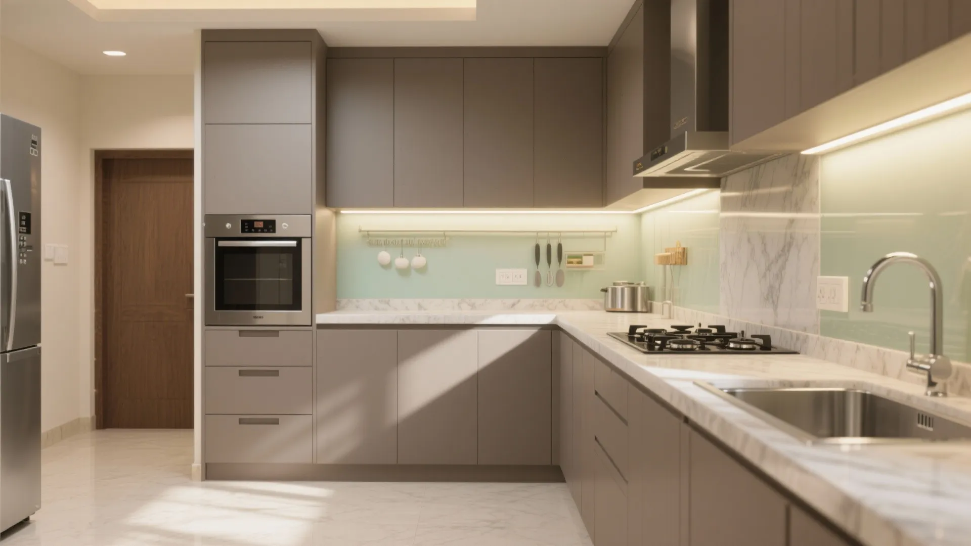 L-Shaped Kitchen That Works Hard