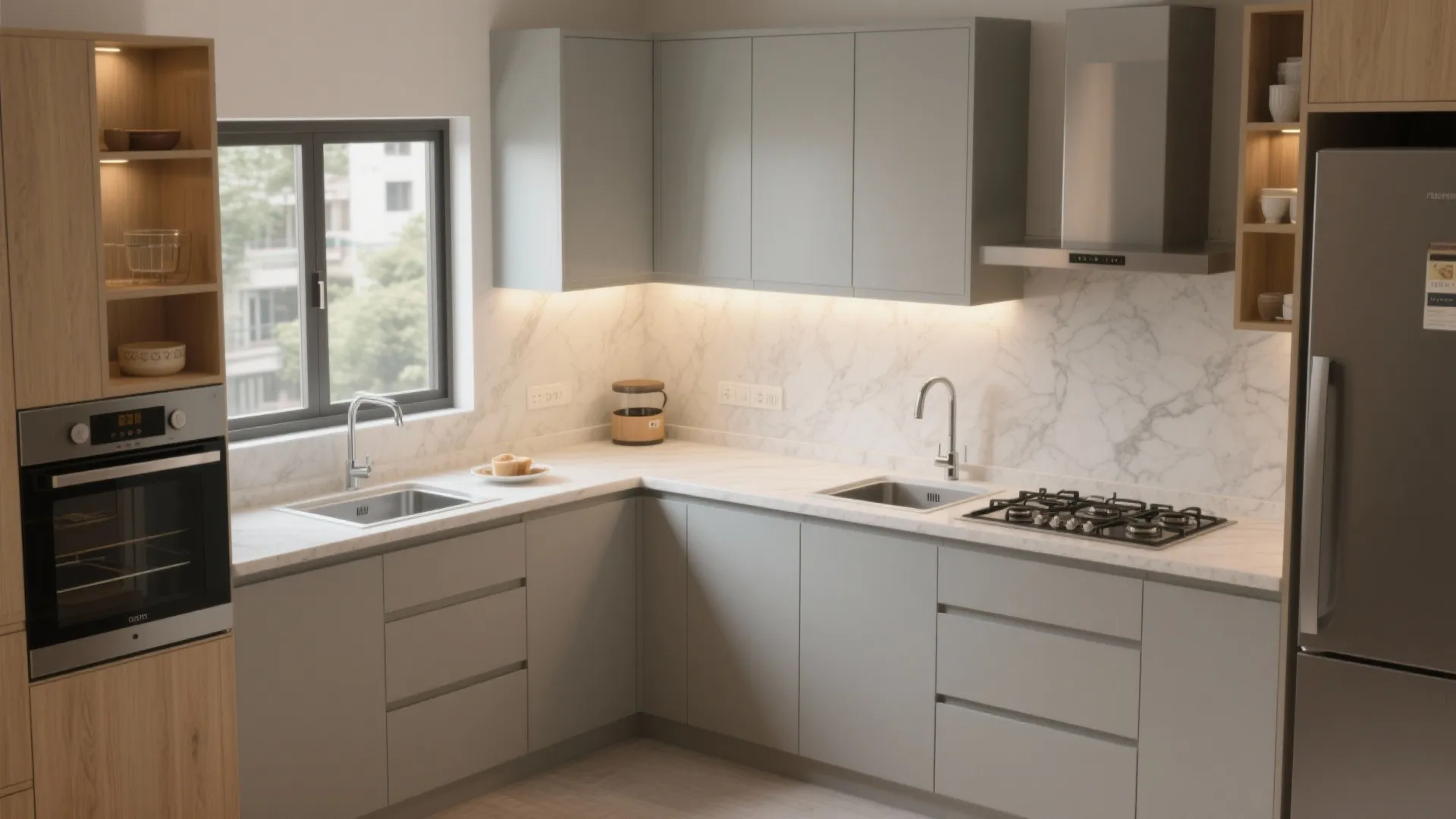 2) A Modular Kitchen That Works Harder Than It Looks