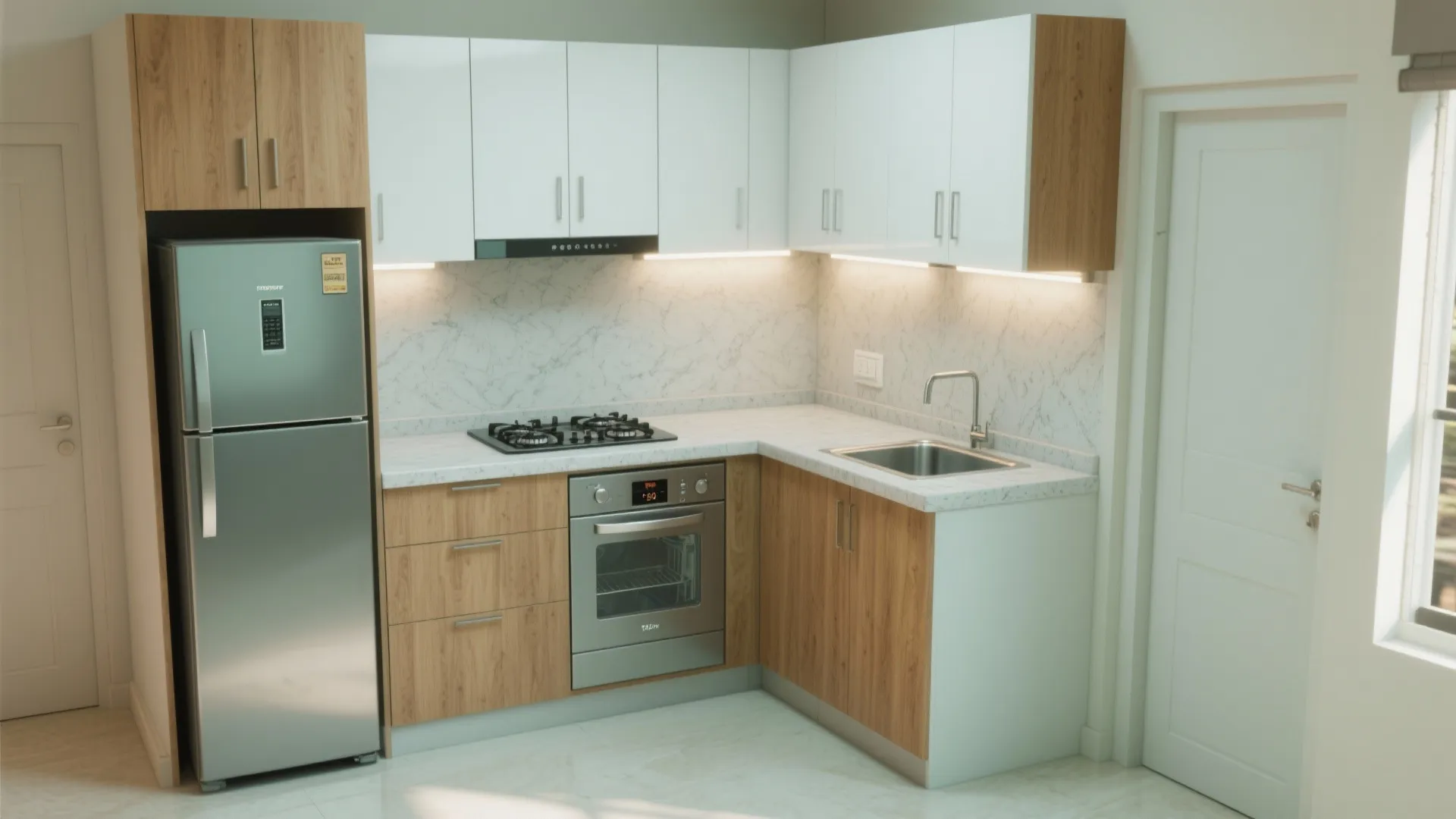 L-Shaped Kitchen That Works Hard