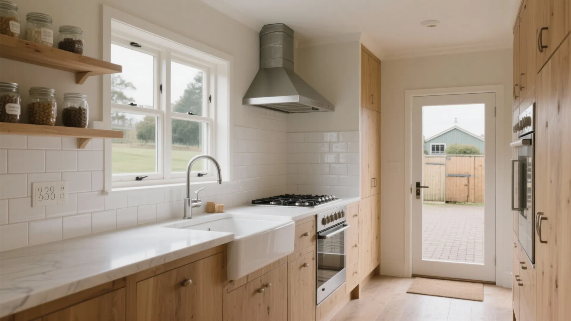 [Section: Inspiration 3] L-shaped kitchen + utility yard