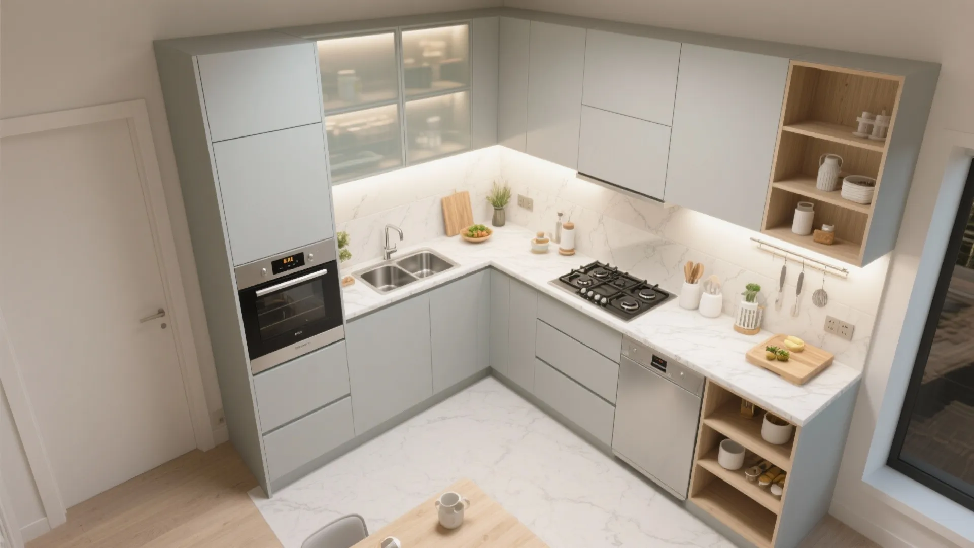 The Efficient Kitchen: Zones, Light, and Easy-Clean Surfaces