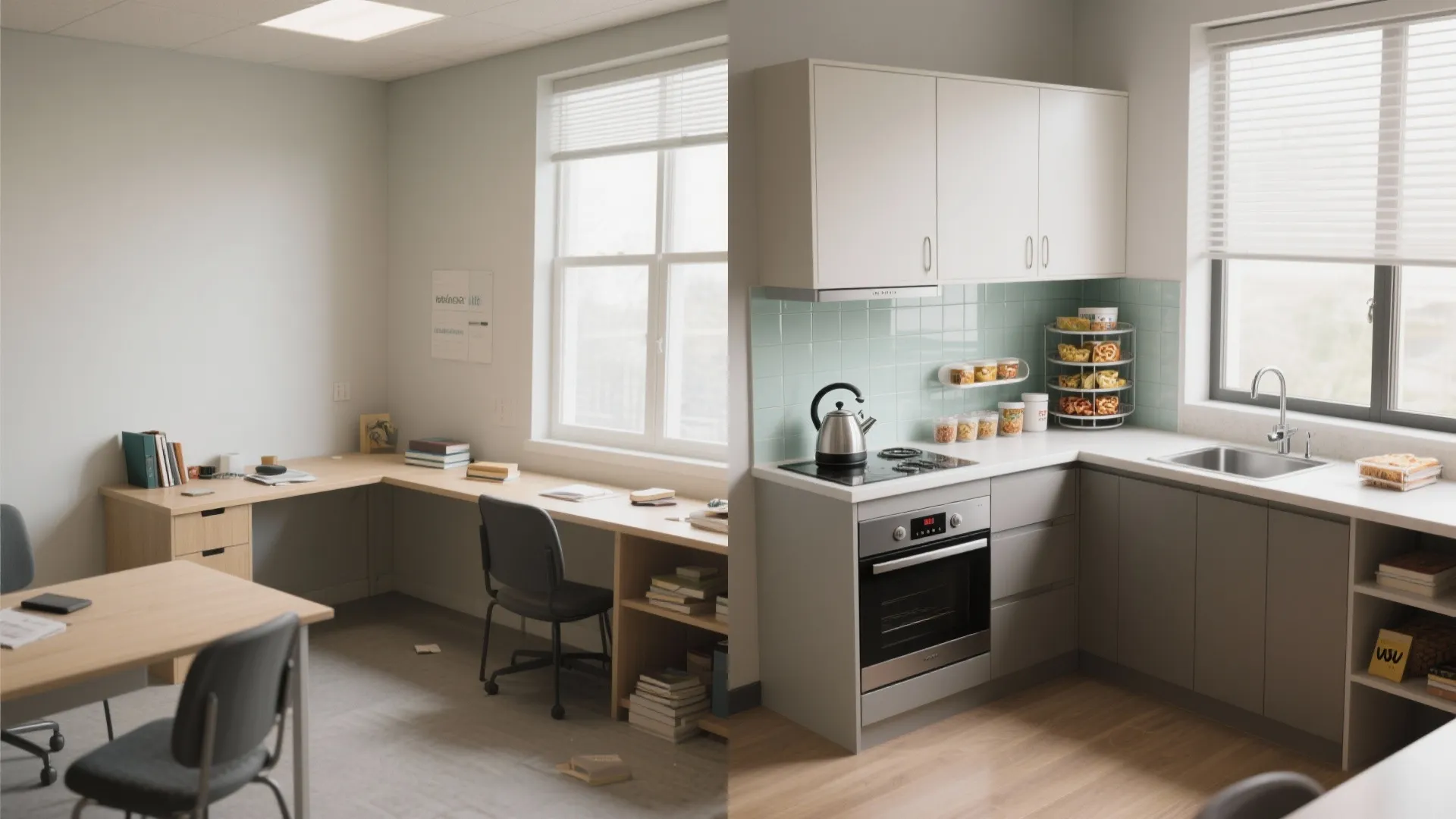 Compact L-Shaped Layout to Maximize Counter Space