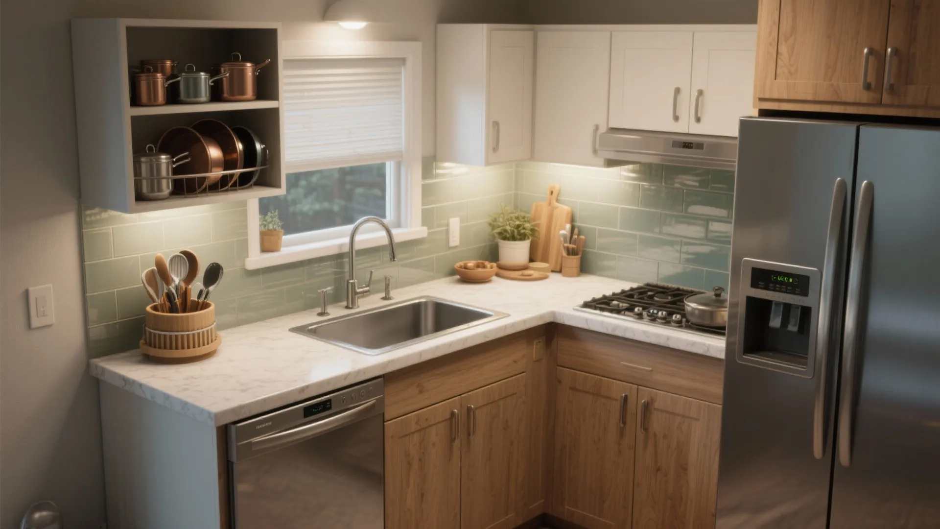 L-Shaped Small Kitchen Layout