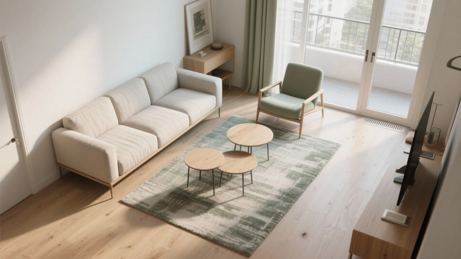 L-Shaped Small Living Room Layout