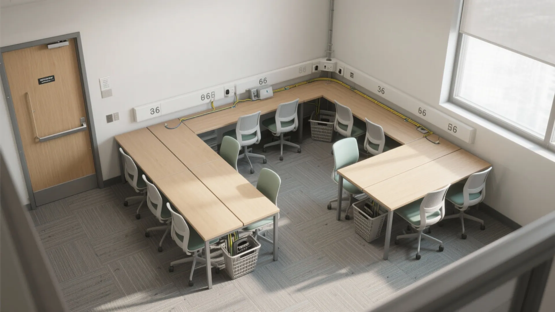 L-Shaped Small Study Layout to Maximize Corners