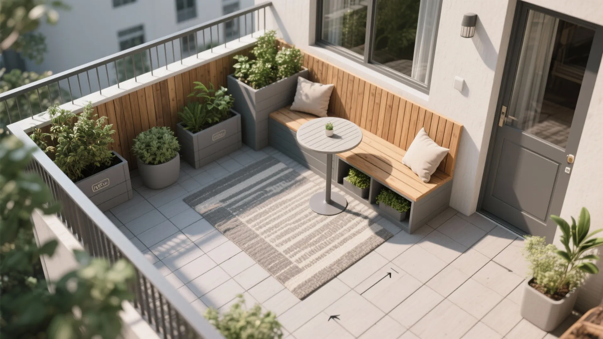 L-Shaped Layout to Free Up Floor Space