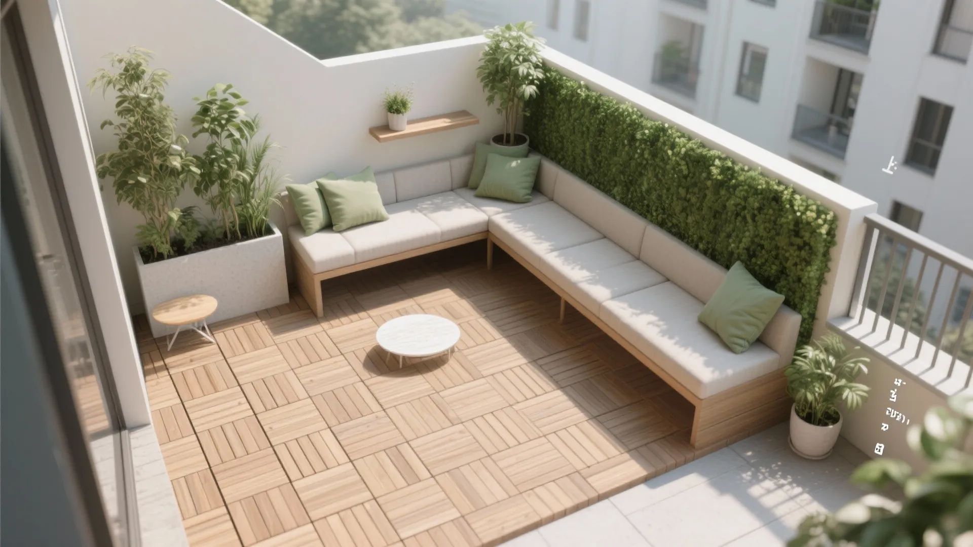L-Shaped Seating and Planters to Unlock Corners