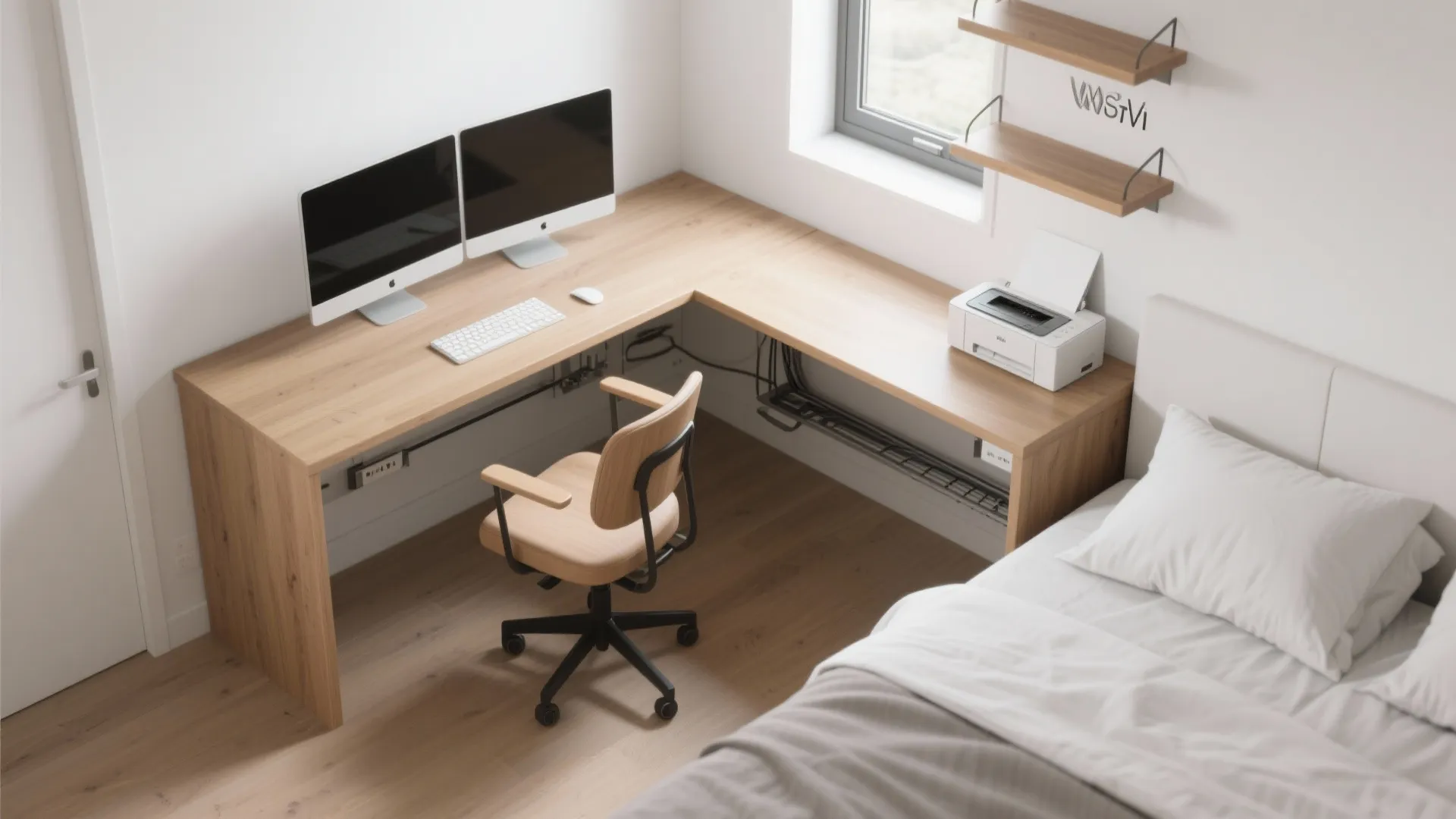 L-shaped layout that multiplies surface area