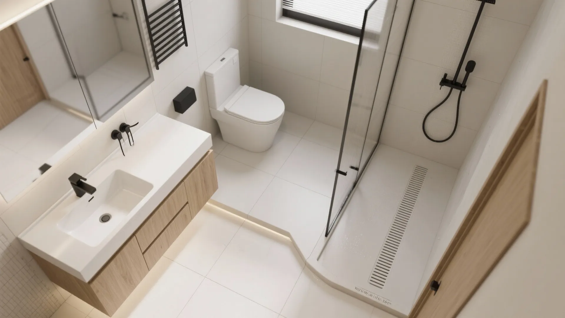 Smart L-Shaped or Wet-Room Layouts