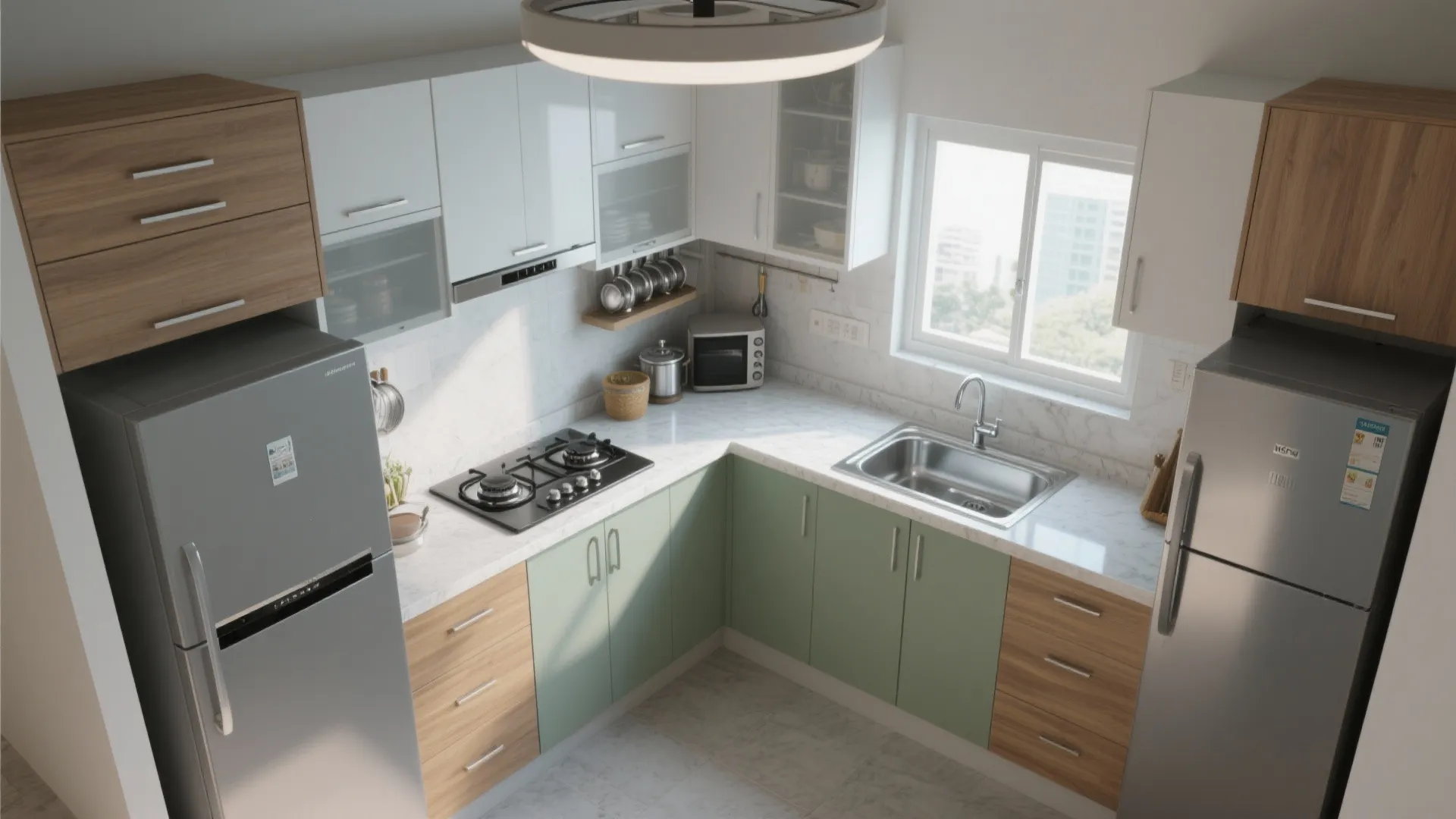 L-Shaped Layout That Maximizes Counter Space