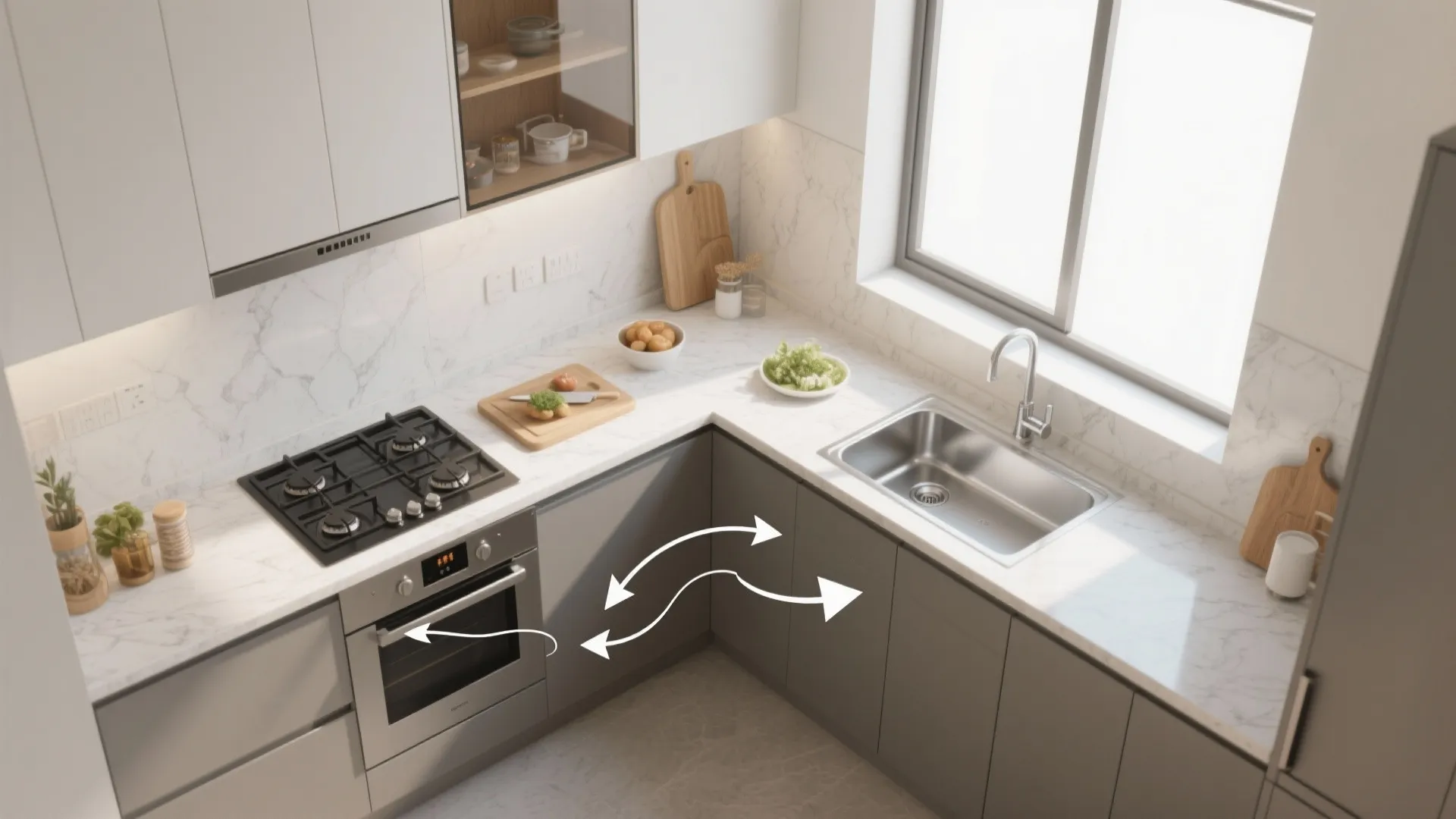 L-Shaped Layout to Unlock More Counter Space