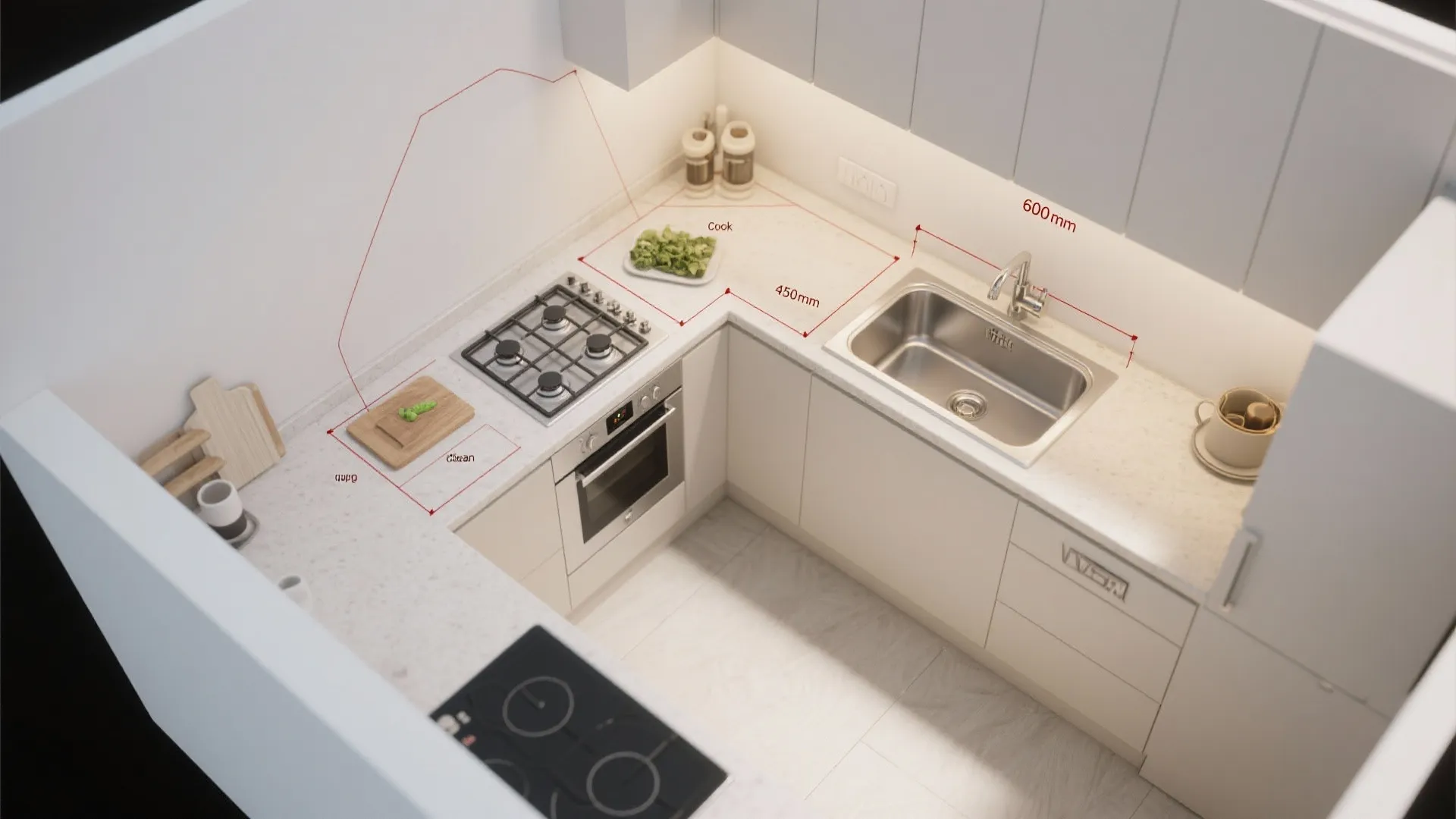 L-Shaped Layout to Unlock Counter Space