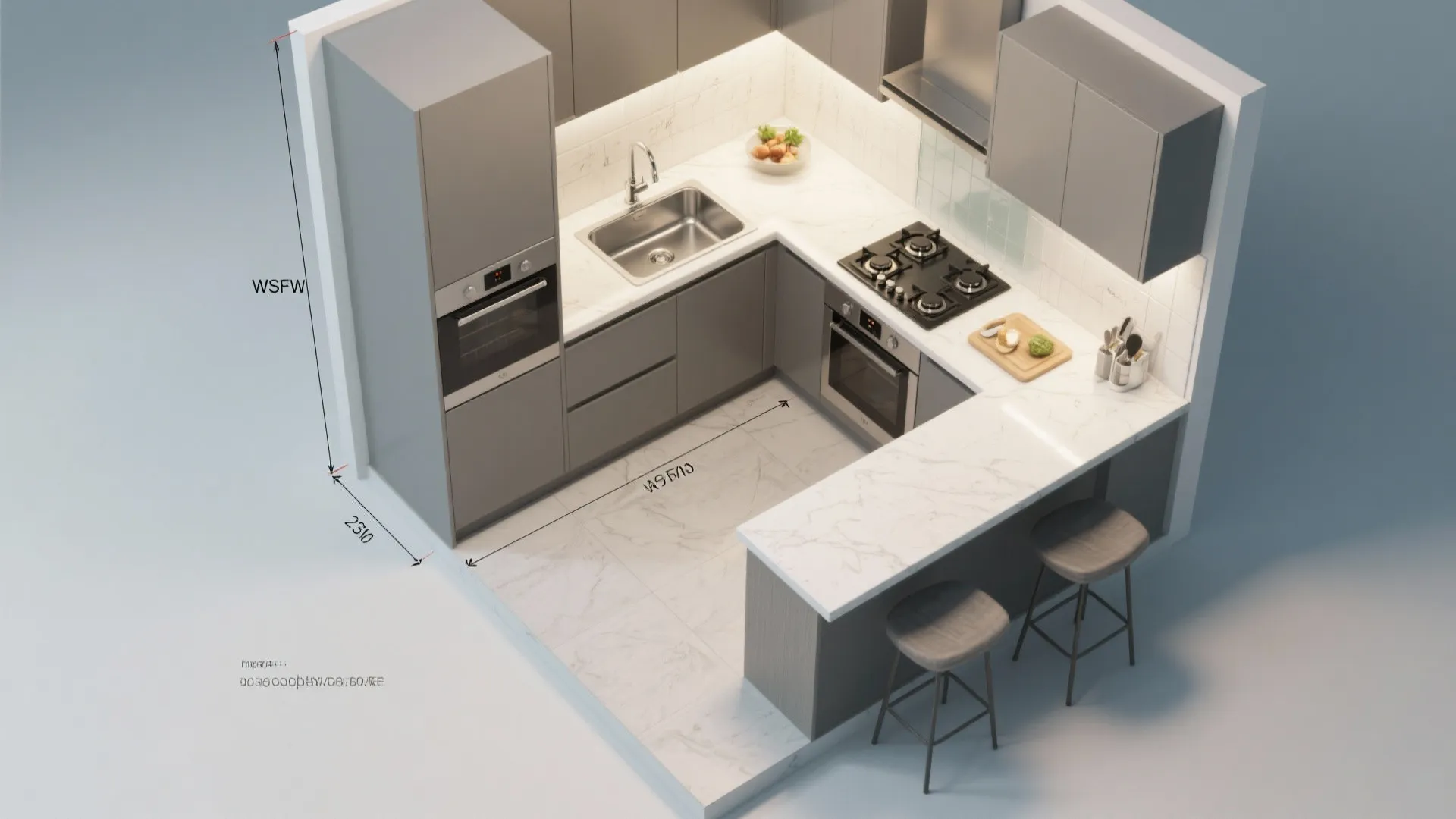 Compact L-shaped layouts that flow