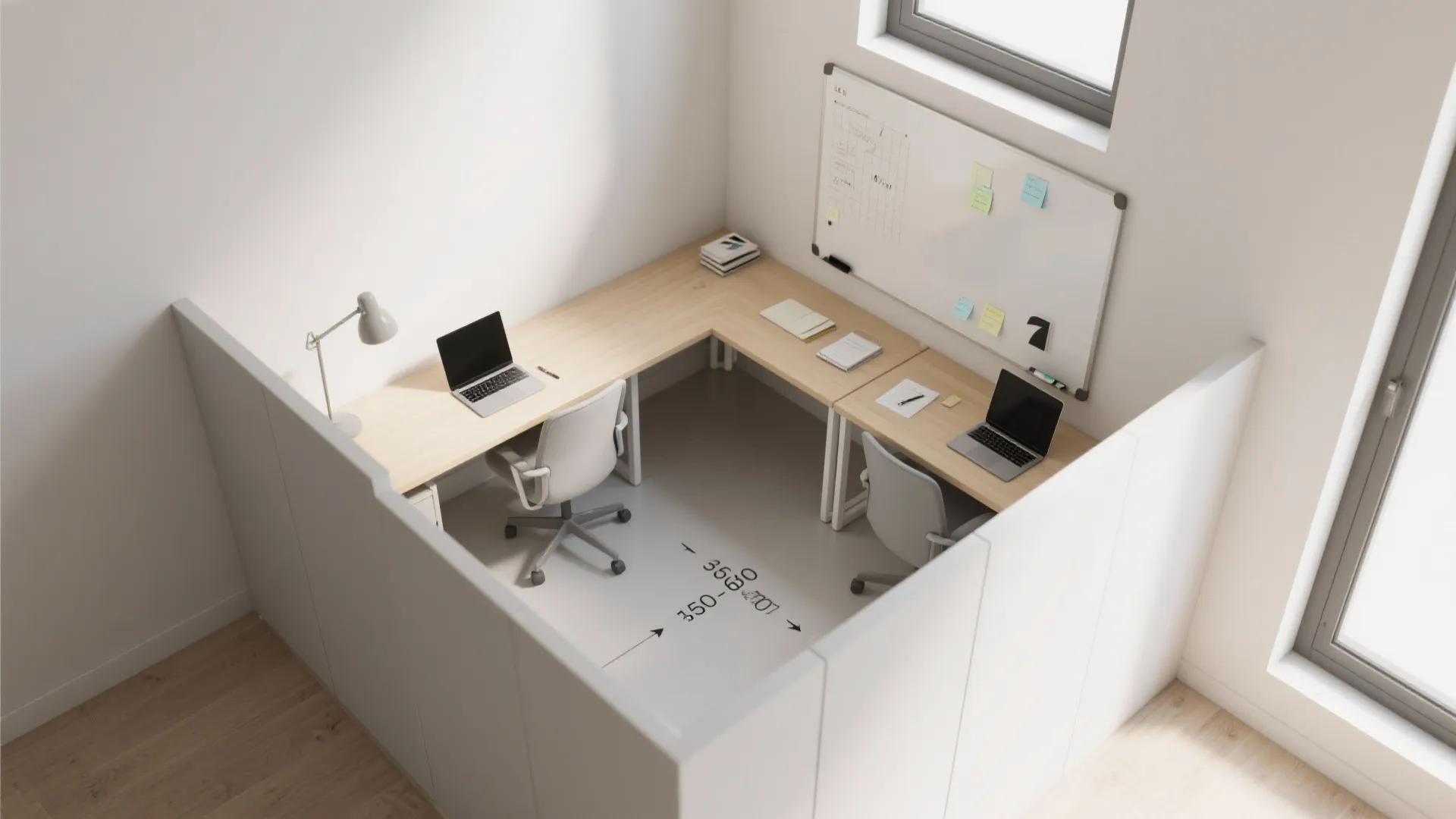 Agile L-shaped layouts that unlock table space