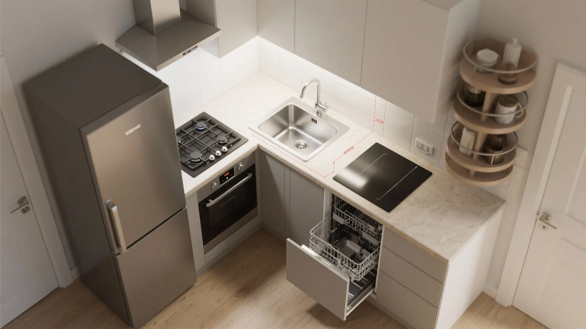 L-Shaped Layout to Unlock Counter Space