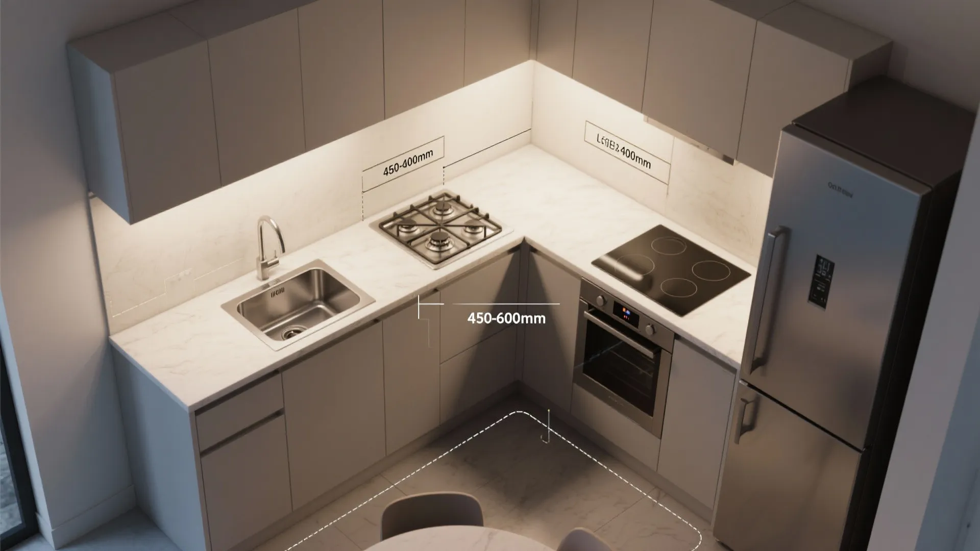 L-Shaped Layout to Unlock More Counter Space